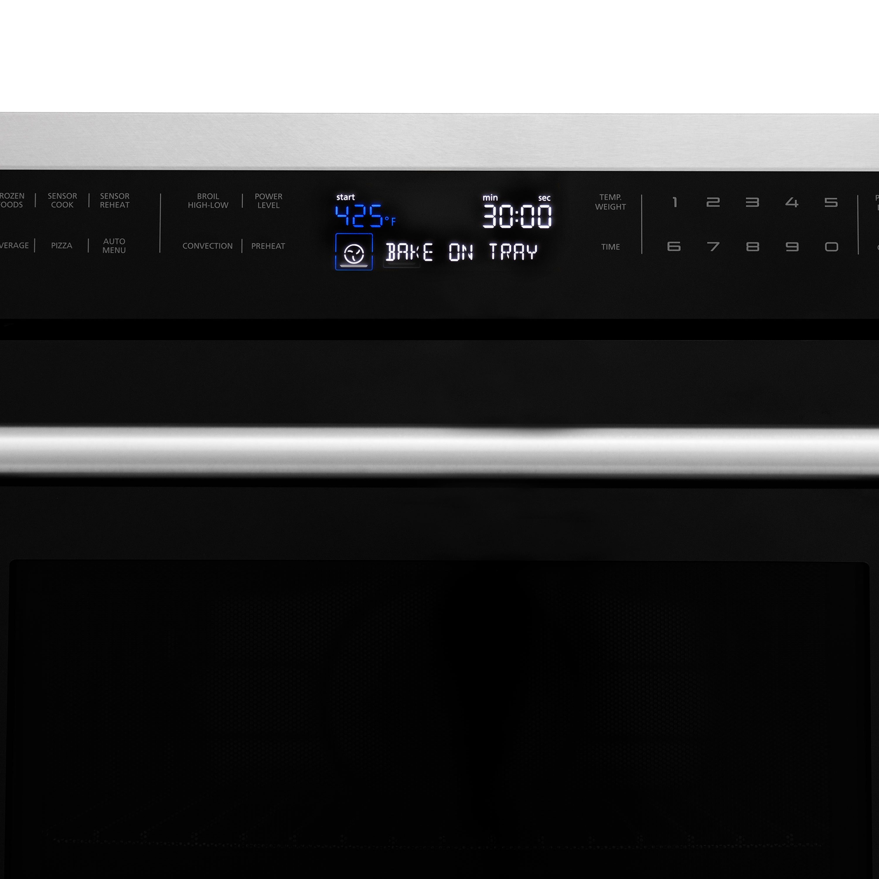 ZLINE 30" 1.6 cu ft. Built-in Convection Microwave Oven in Satin Stainless Steel with Speed and Sensor Cooking, MWO-30-SS