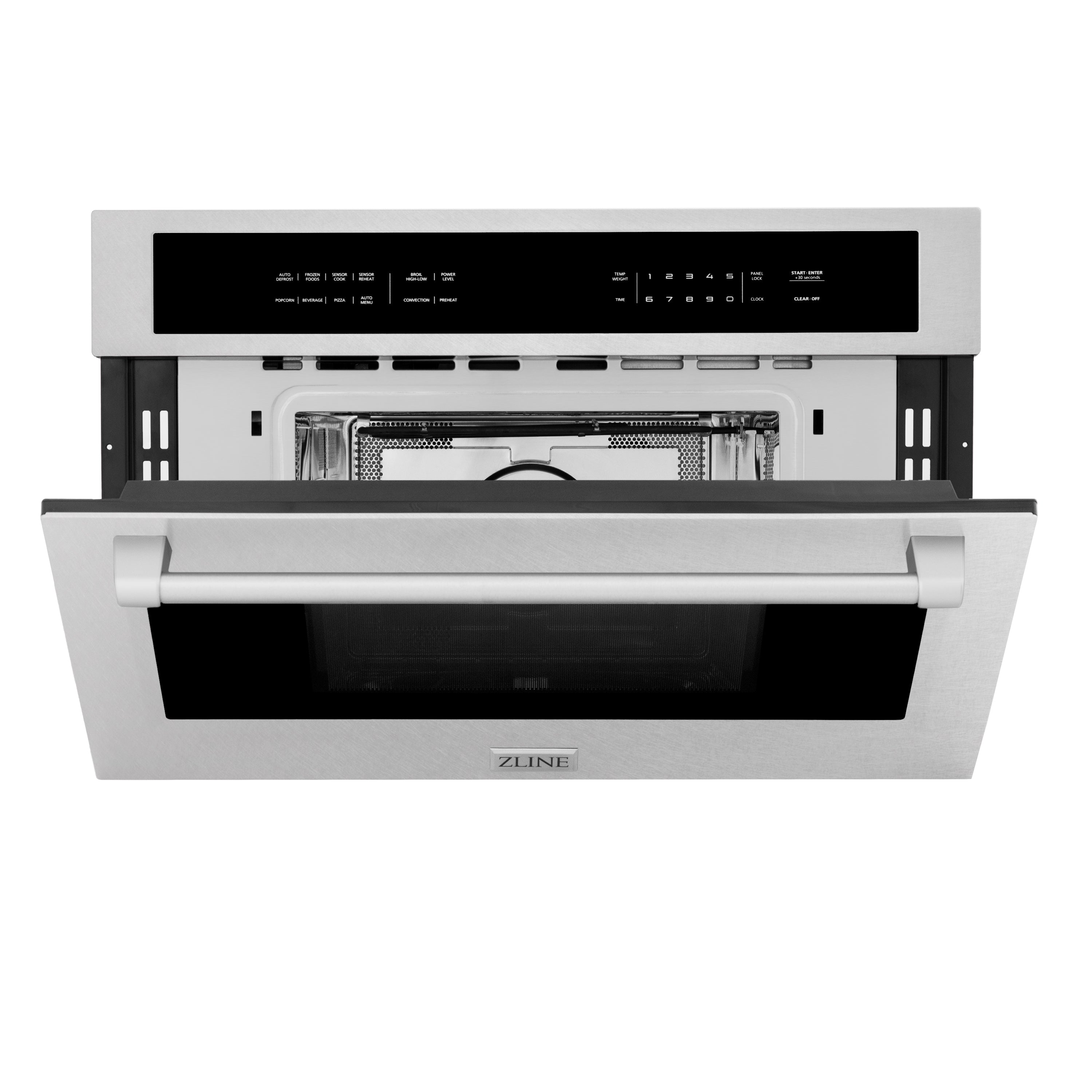 ZLINE 30" 1.6 cu ft. Built-in Convection Microwave Oven in Satin Stainless Steel with Speed and Sensor Cooking, MWO-30-SS