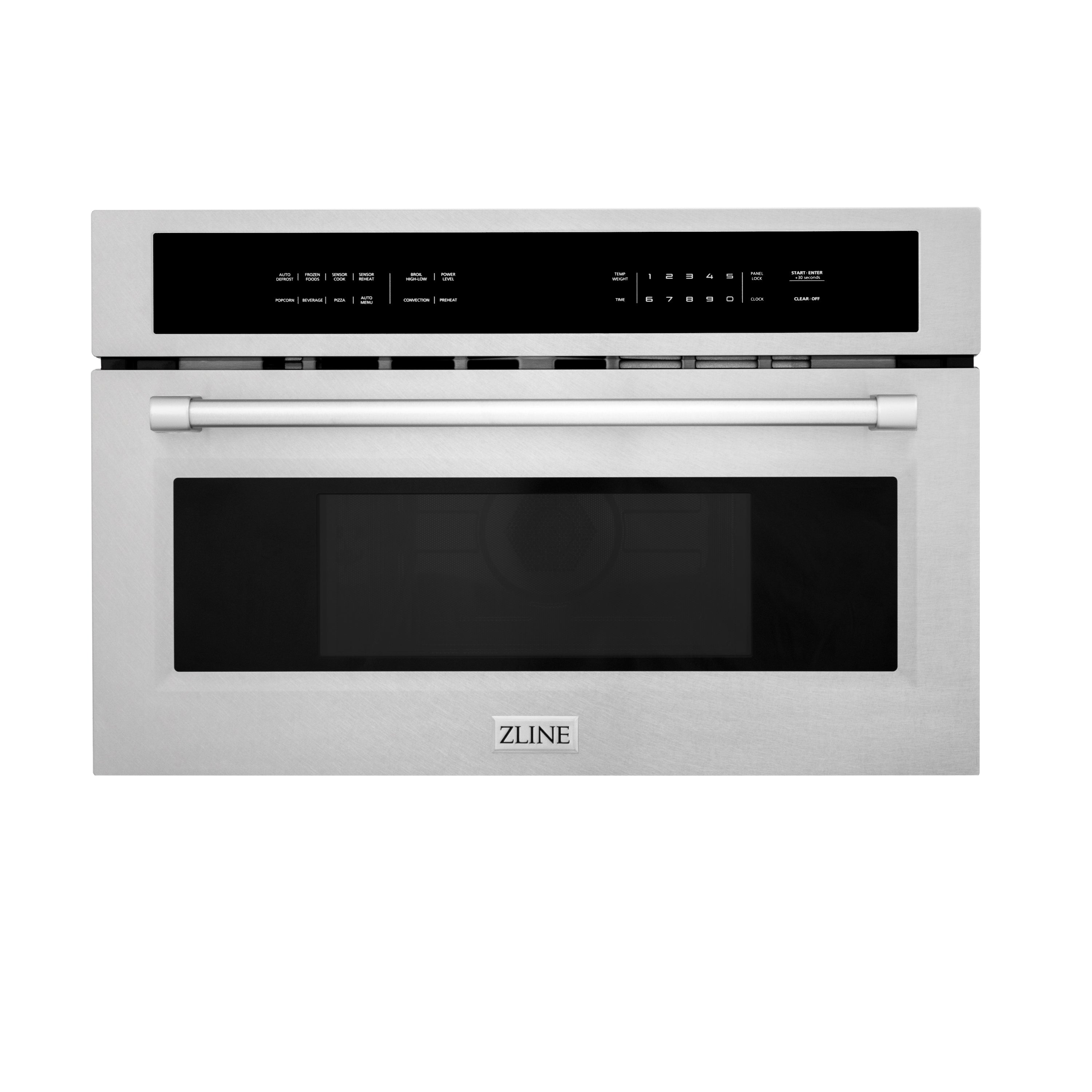ZLINE 30" 1.6 cu ft. Built-in Convection Microwave Oven in Satin Stainless Steel with Speed and Sensor Cooking, MWO-30-SS