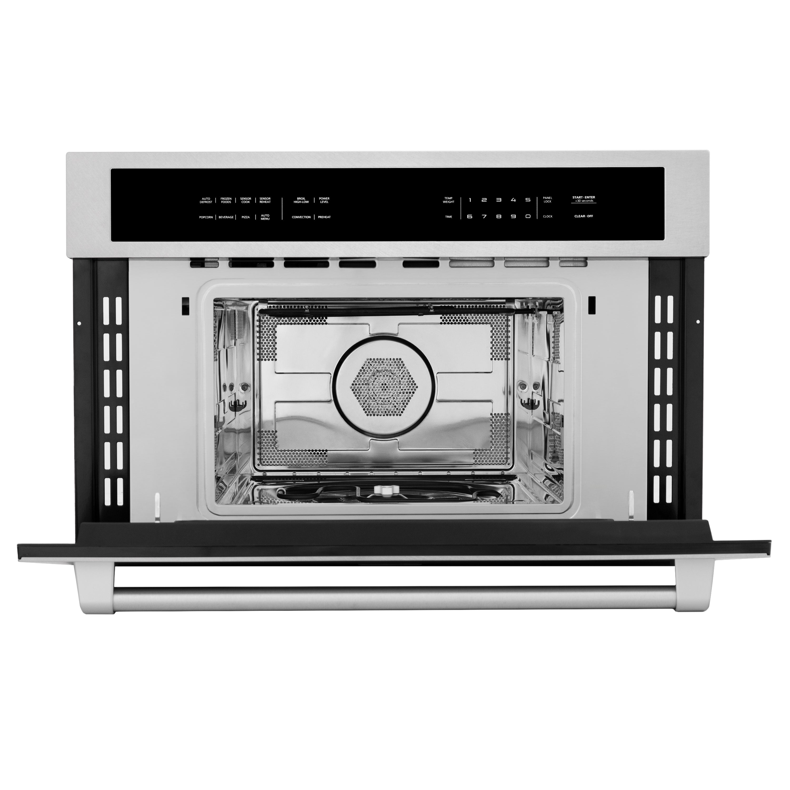 ZLINE 30" 1.6 cu ft. Built-in Convection Microwave Oven in Satin Stainless Steel with Speed and Sensor Cooking, MWO-30-SS