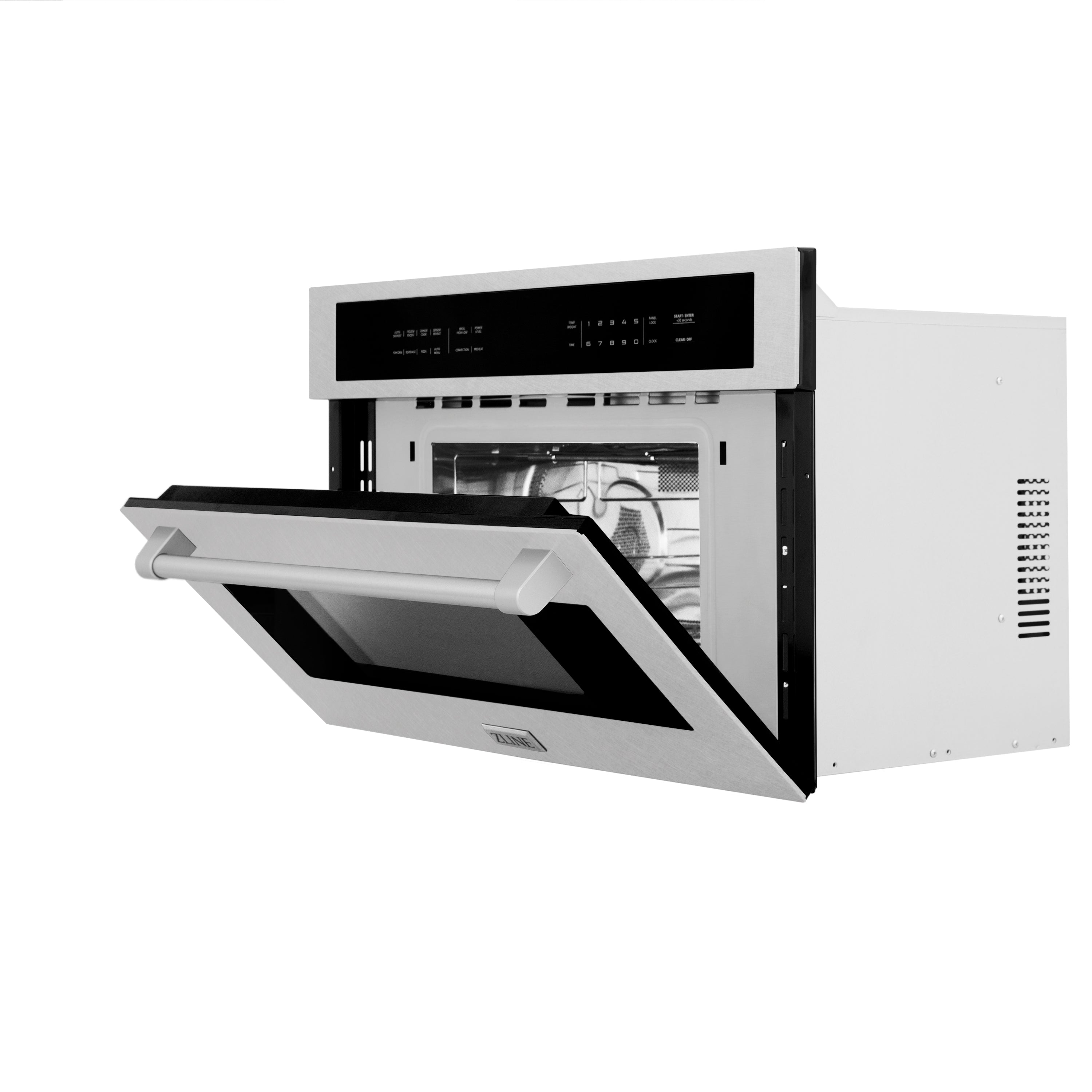 ZLINE 30" 1.6 cu ft. Built-in Convection Microwave Oven in Satin Stainless Steel with Speed and Sensor Cooking, MWO-30-SS
