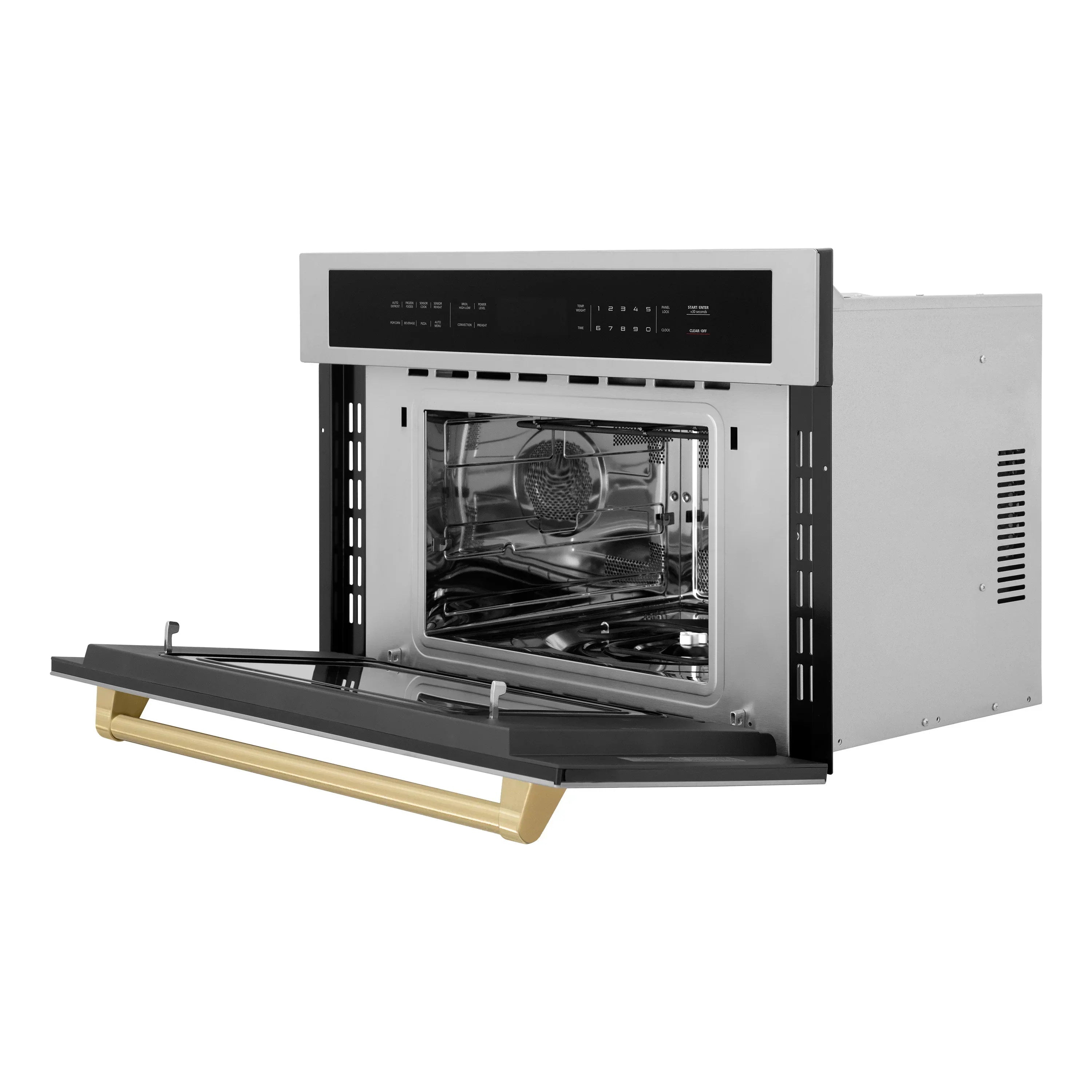 ZLINE Autograph Bronze Package - 48" Rangetop, 48" Range Hood, Dishwasher, Refrigerator, Microwave Oven, Wall Oven