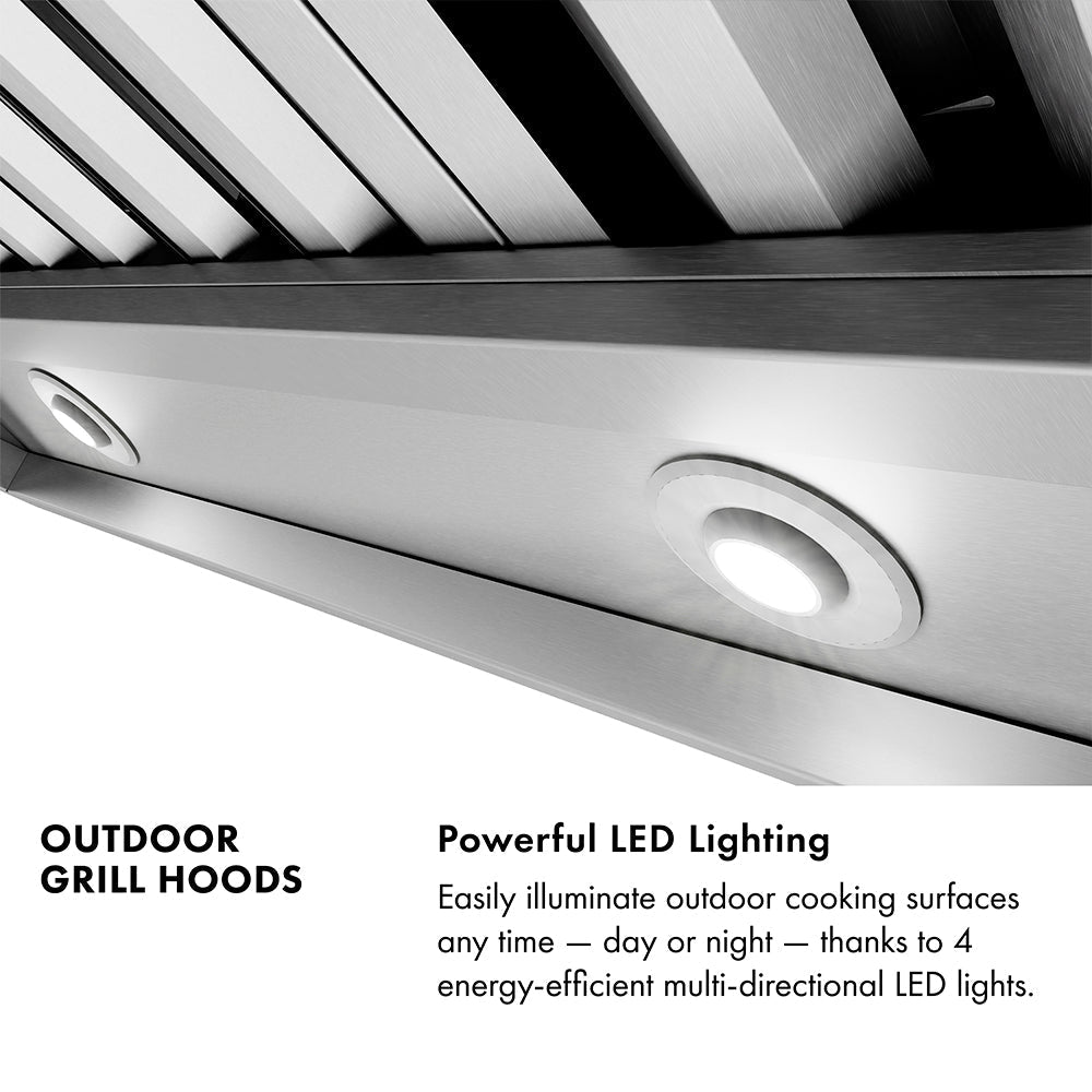 ZLINE 48 in. Island Mount Outdoor Grill Hood, 2,000 CFM (GOi2-48)