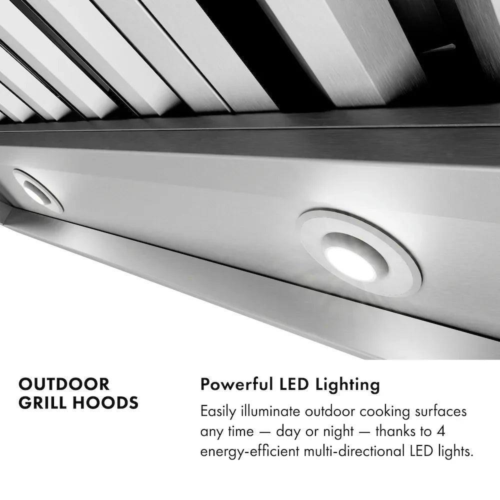 ZLINE 60 in. Wall Mount Outdoor Grill Hood 2000 CFM Stainless Steel [GOW1-60]