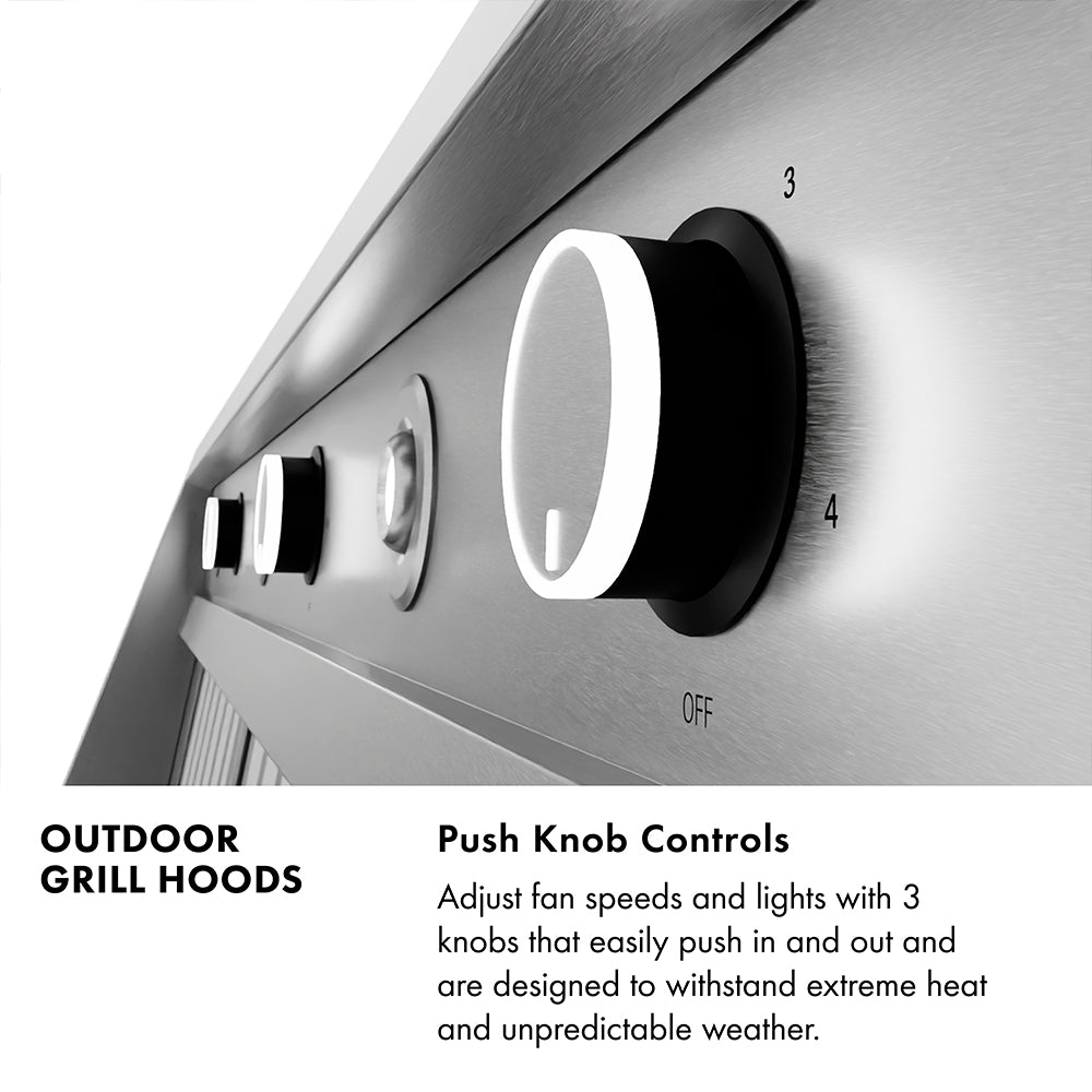 ZLINE 60 in. Wall Mount Outdoor Grill Hood, 2,000 CFM (GOW2-60)