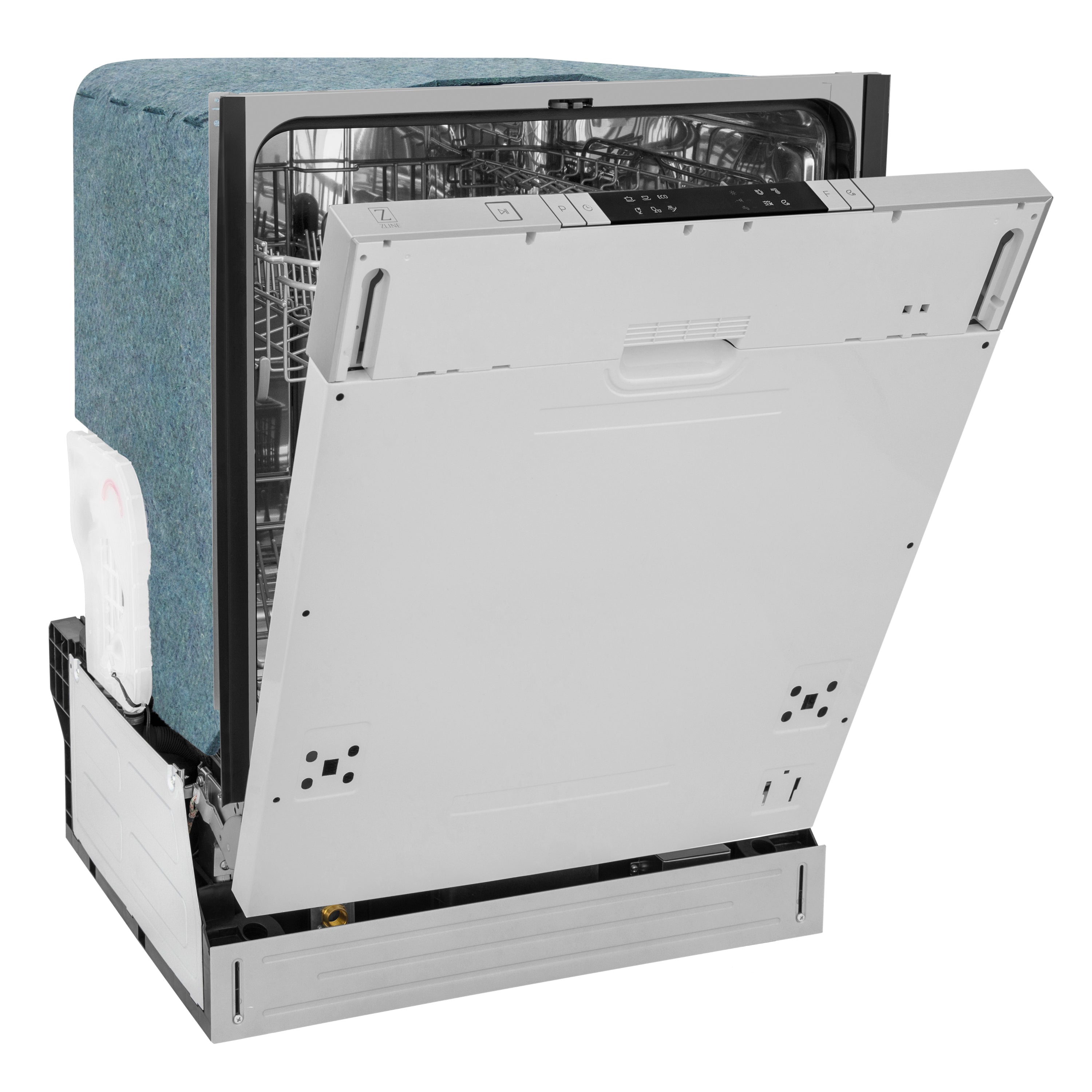 ZLINE 24-Inch Top Control Low-Profile Dishwasher, Custom Panel Ready, Stainless Steel Tub (DW7713-24)