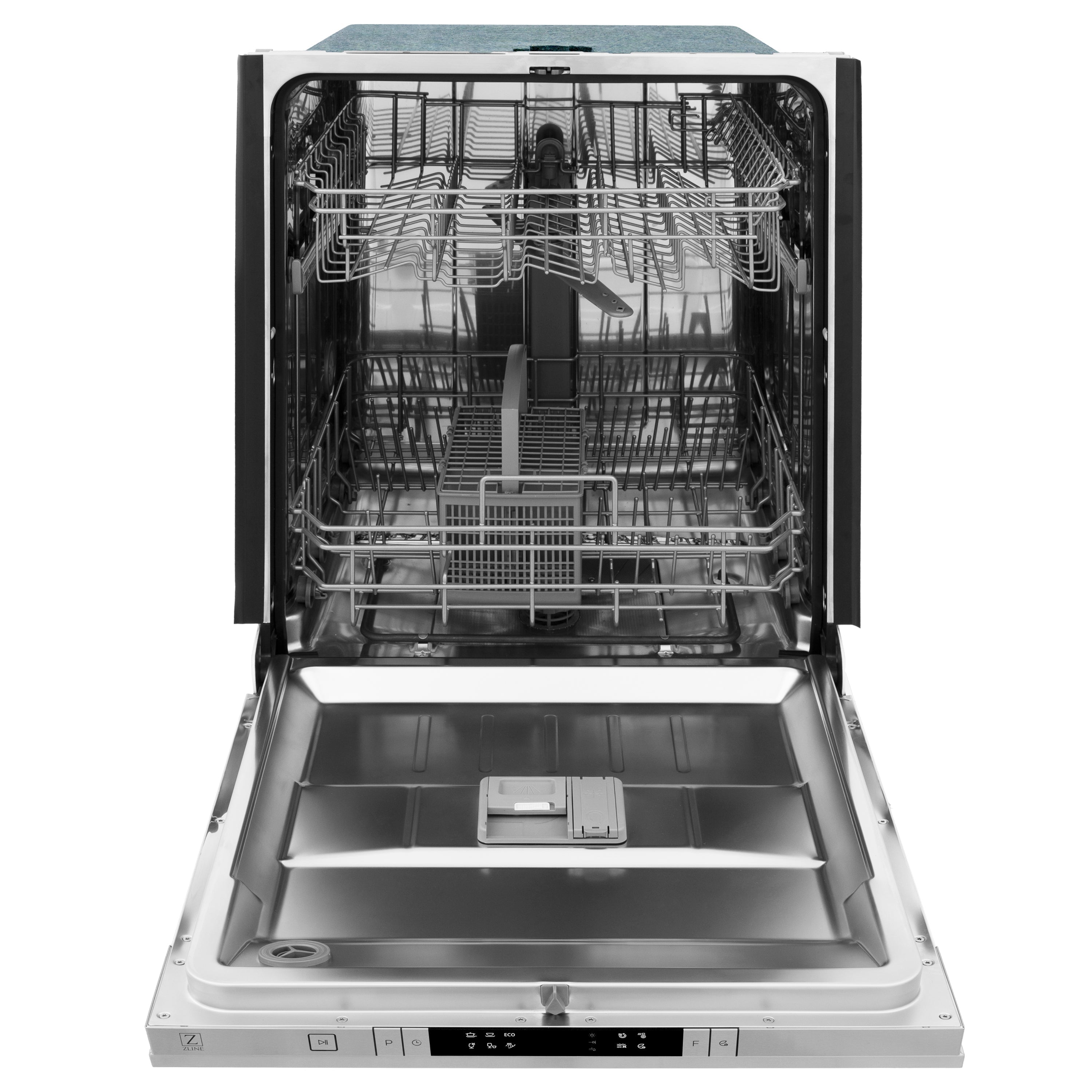 ZLINE 24-Inch Top Control Dishwasher, Black Stainless Steel,Model DW-BS-24