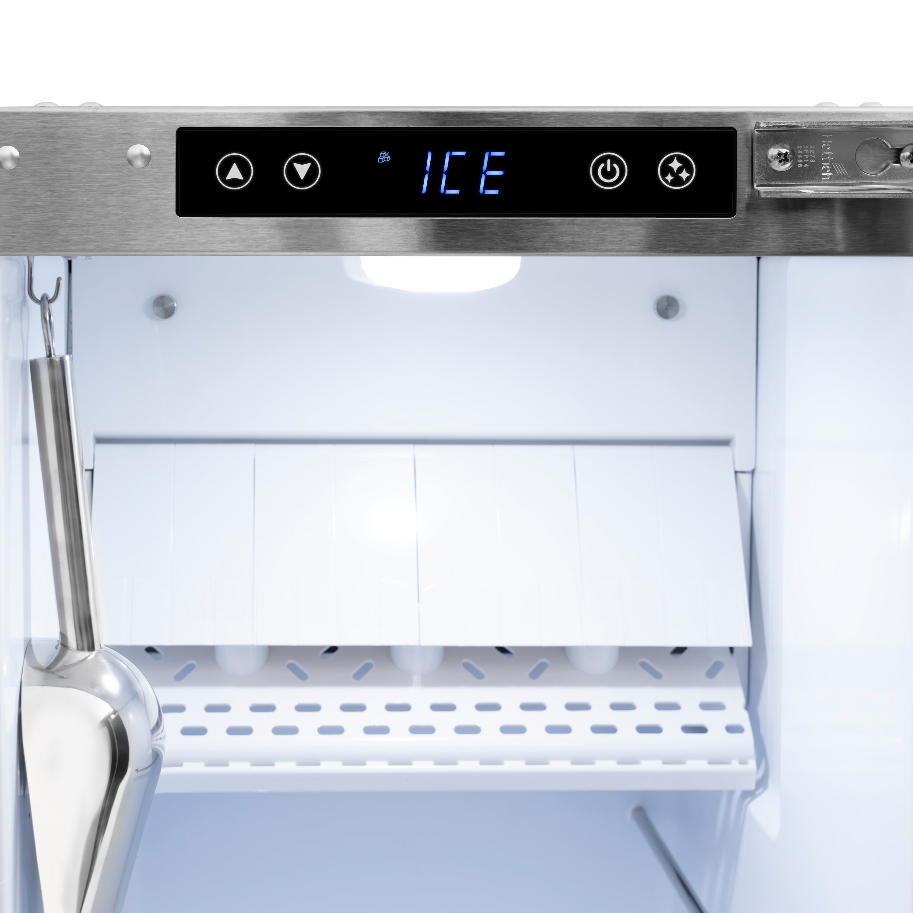 ZLINE Autograph 15" Touchstone Gourmet Ice Maker with Drain Pump and Panel Ready Door with Champagne Bronze Handle, IGMDPZ-15-CB