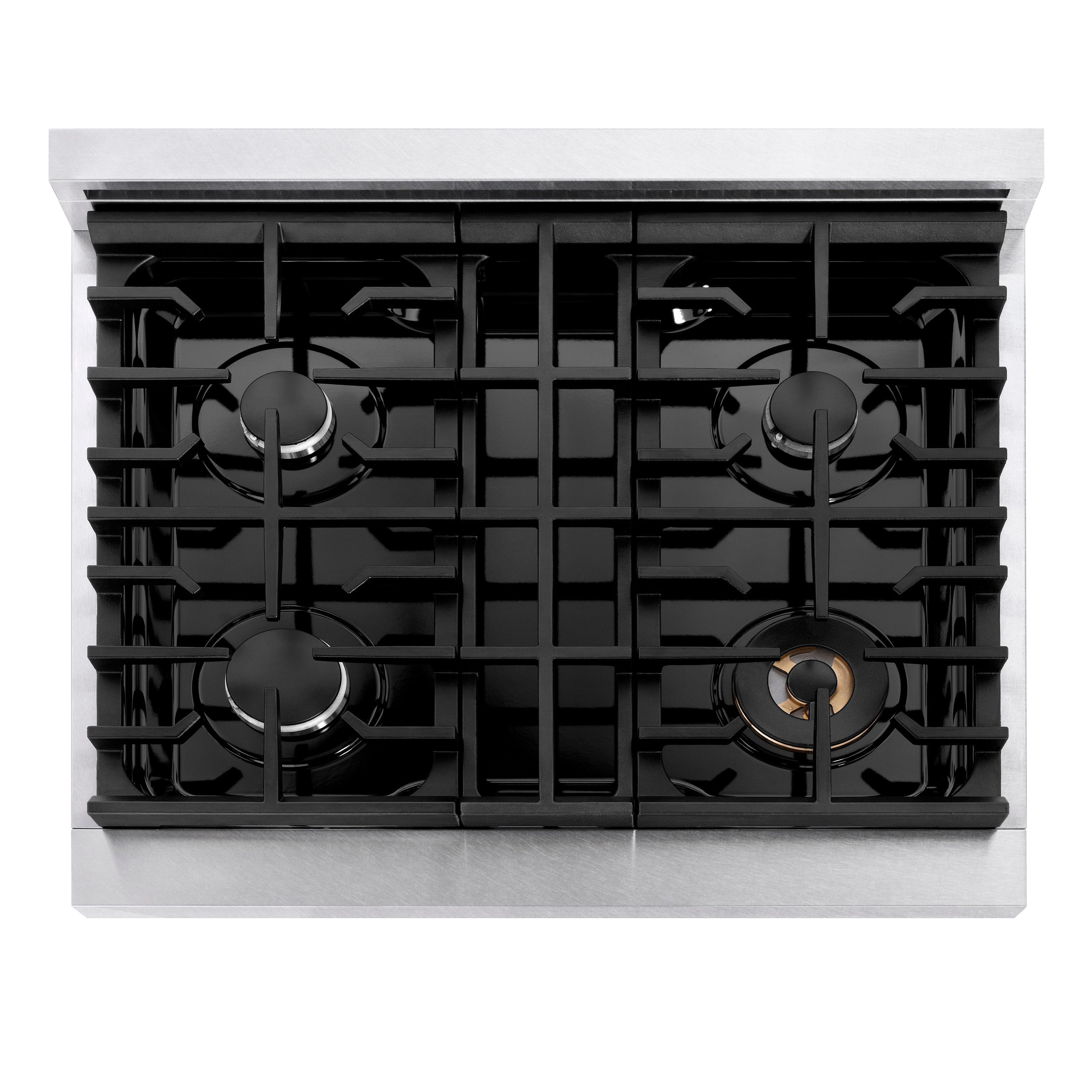 ZLINE Paramount 30" Gas Rangetop with 4 Burners and Porcelain Cooktop in Satin Stainless Steel, SRTS-30