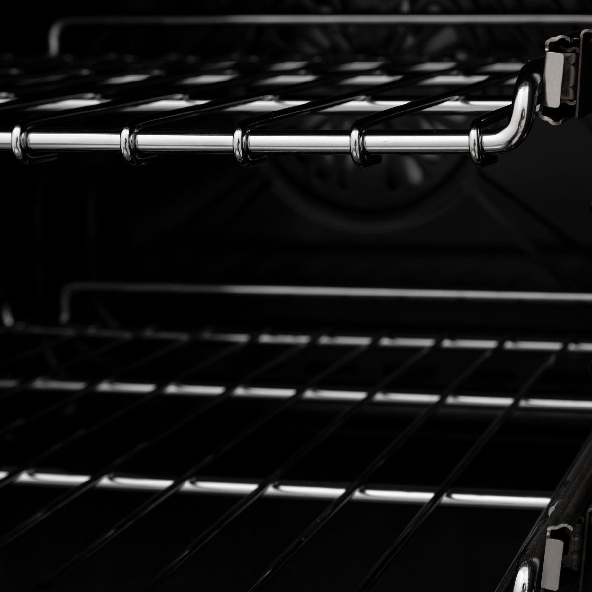 ZLINE 48 in. Dual Fuel Range with Gas Cooktop, Electric Oven, Black Stainless Steel Finish, Brass Burners (RAB-BR-48)