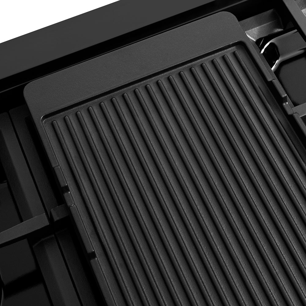 ZLINE 48" Paramount Gas Rangetop with 8 Burner DuoPro™ Cooktop in Black Stainless Steel, PSRTB-48