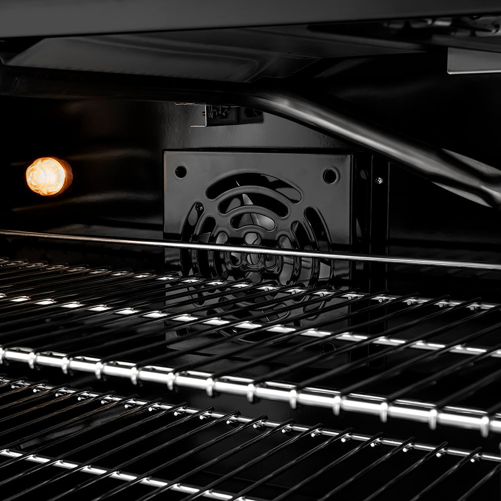 ZLINE 48 in. Gas Range Double Oven 6.7 cu. ft. 8 Burners Black Satin Stainless Steel with Gold Accents (SGRBSZ-48-G)