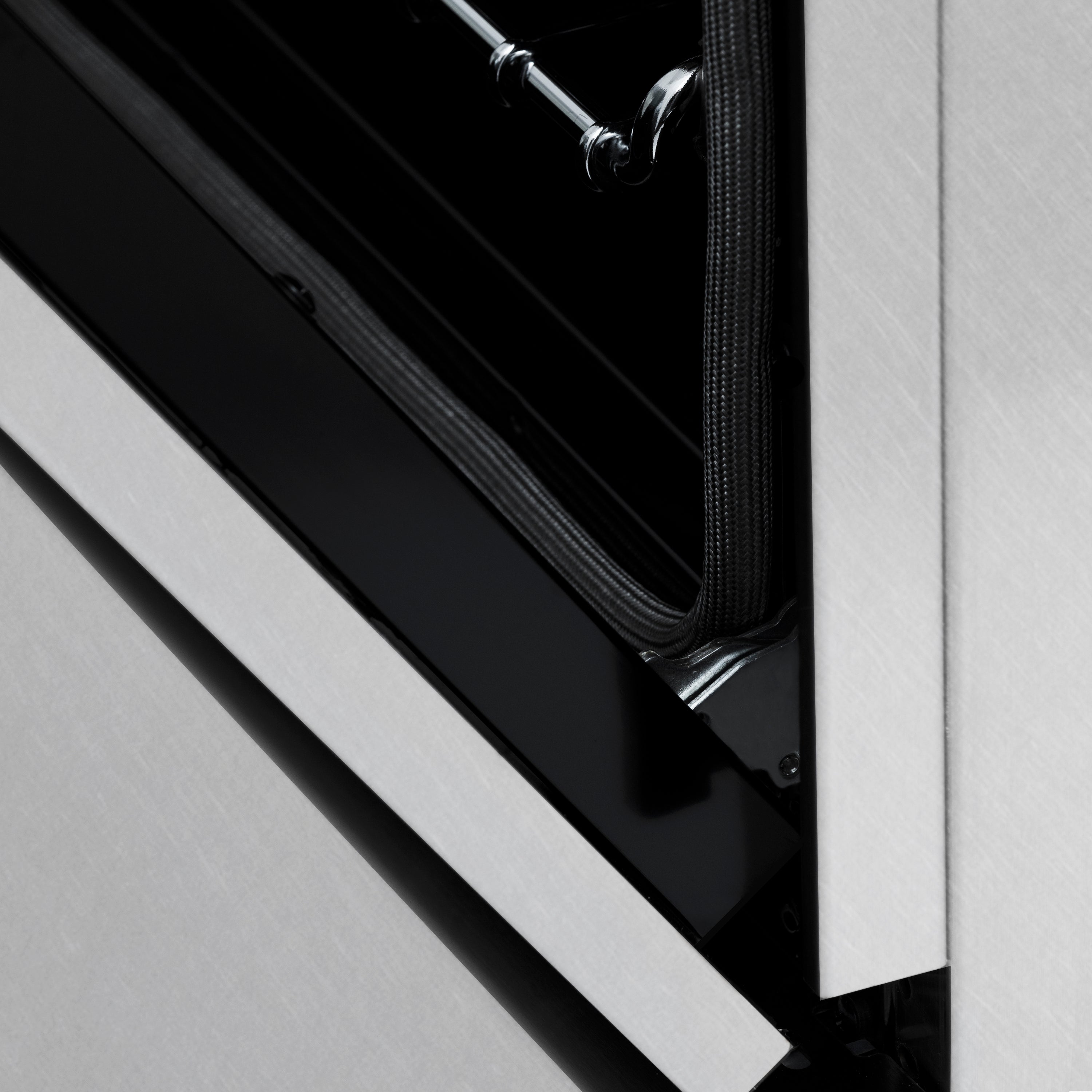 ZLINE Autograph 36 in. 4.6 cu. ft. Legacy Dual Fuel Range with 6 Gas Burners and Electric Convection Oven in Satin Stainless Steel with Matte Black Accents (RASZ-SN-36-MB)