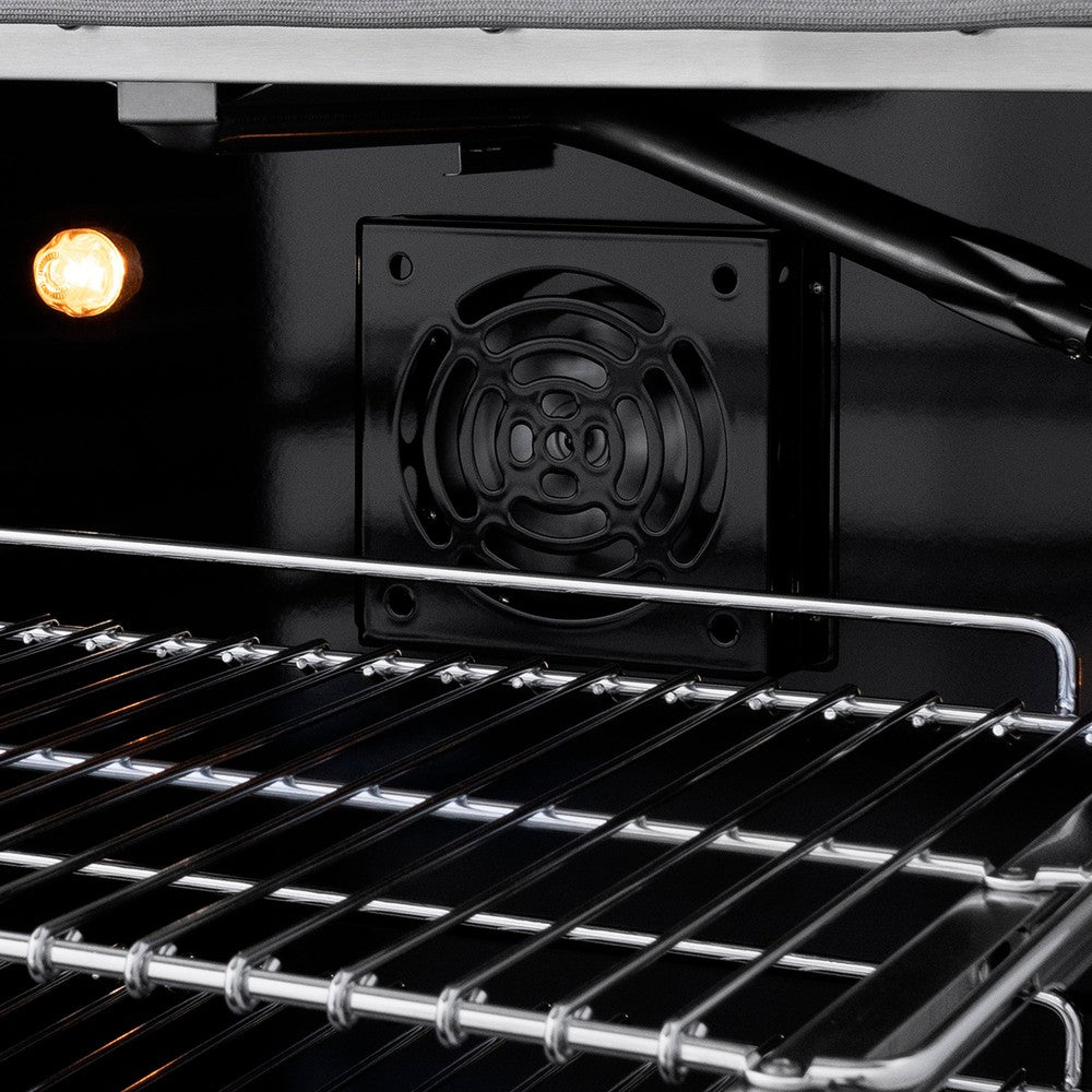 ZLINE Paramount 36" Dual Fuel Range with 6 Brass Burners, Gas Cooktop & Electric Convection Oven, Satin Stainless Steel, 5.2 cu. ft., SDRS-BR-36