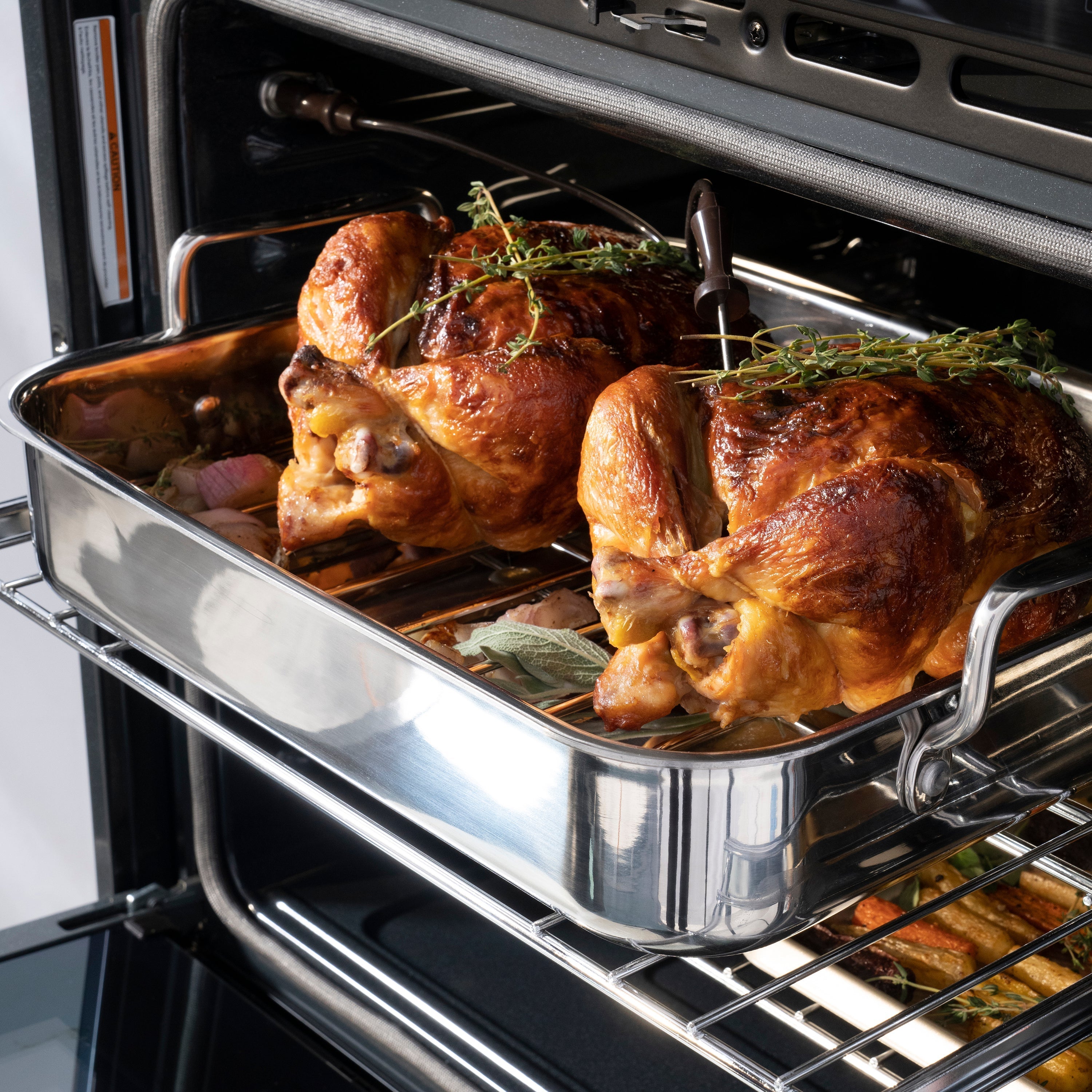 ZLINE 30" Autograph Professional True Convection Single Wall Oven with Air Fry and Self Clean in Satin Stainless Steel with Champagne Bronze Handle, WASSZ-30-CB