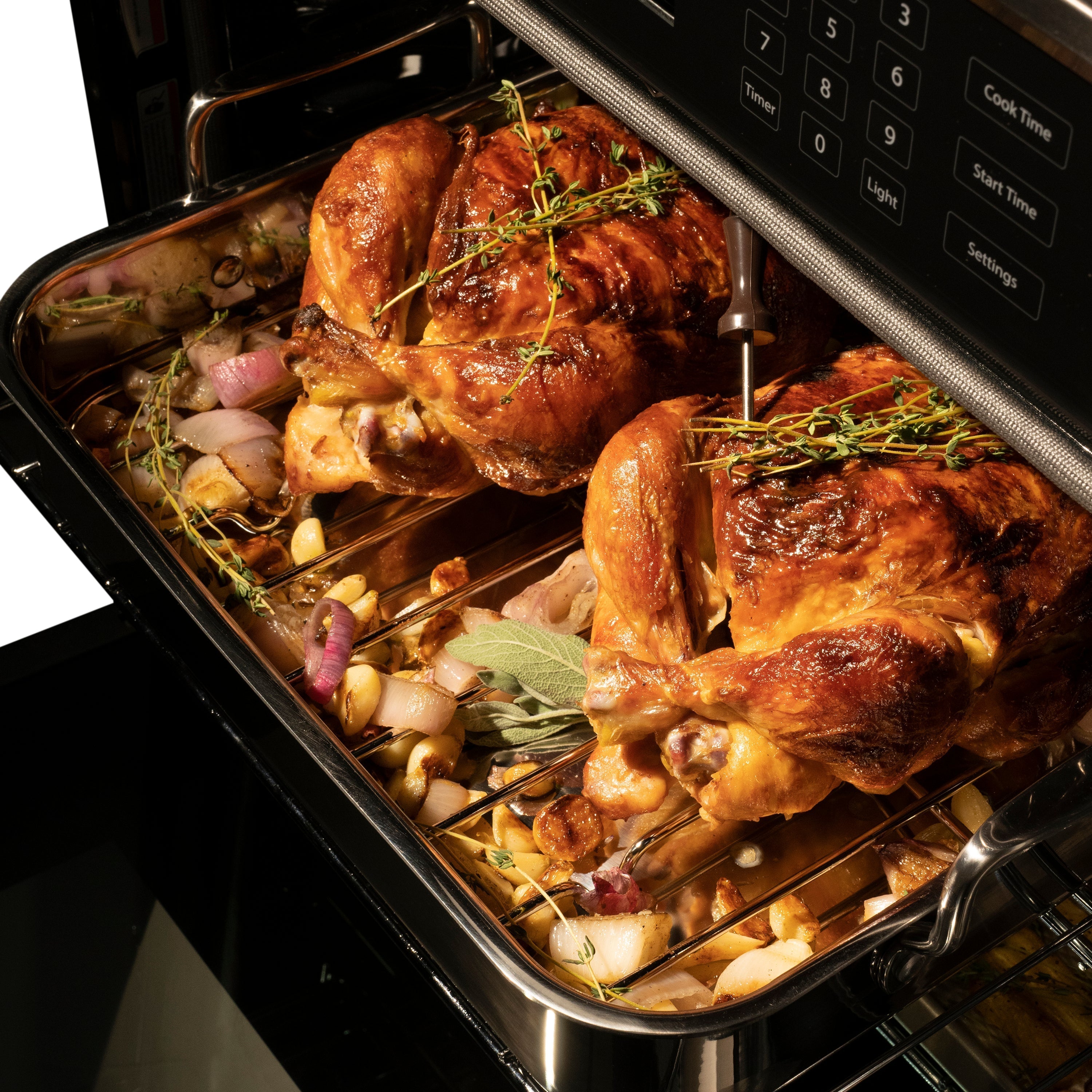 ZLINE 30" Autograph Professional True Convection Single Wall Oven with Air Fry and Self Clean in Satin Stainless Steel with Matte Black Handle, WASSZ-30-MB
