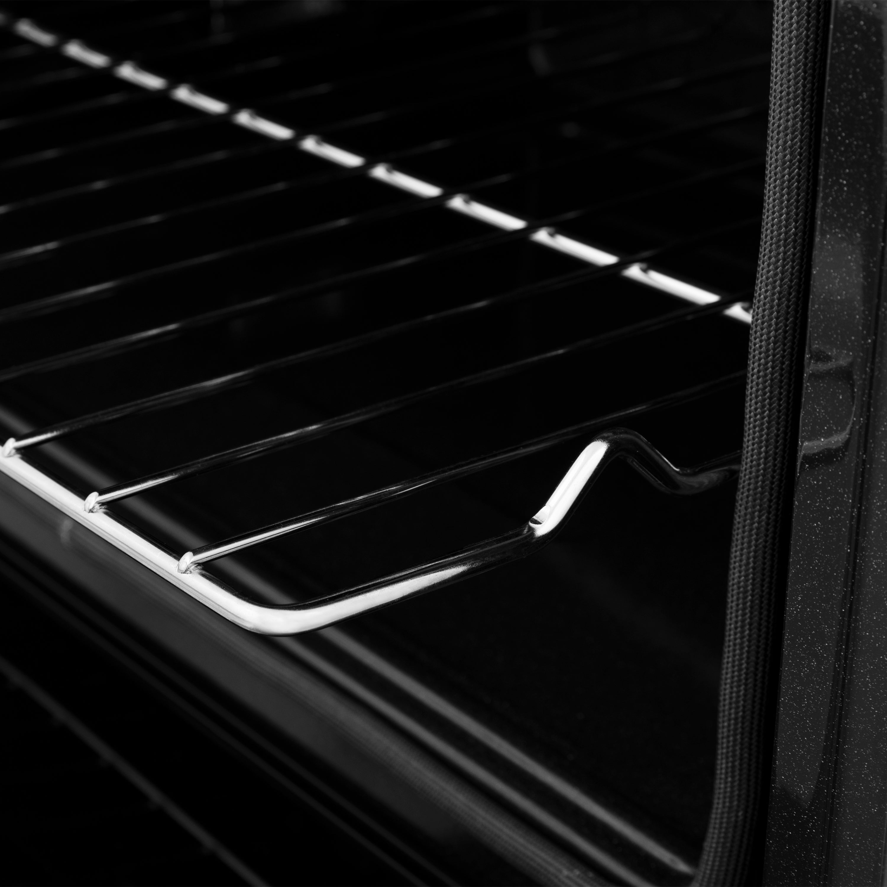 ZLINE 30" Autograph Professional True Convection Single Wall Oven with Air Fry and Self Clean in Satin Stainless Steel with Matte Black Handle, WASSZ-30-MB