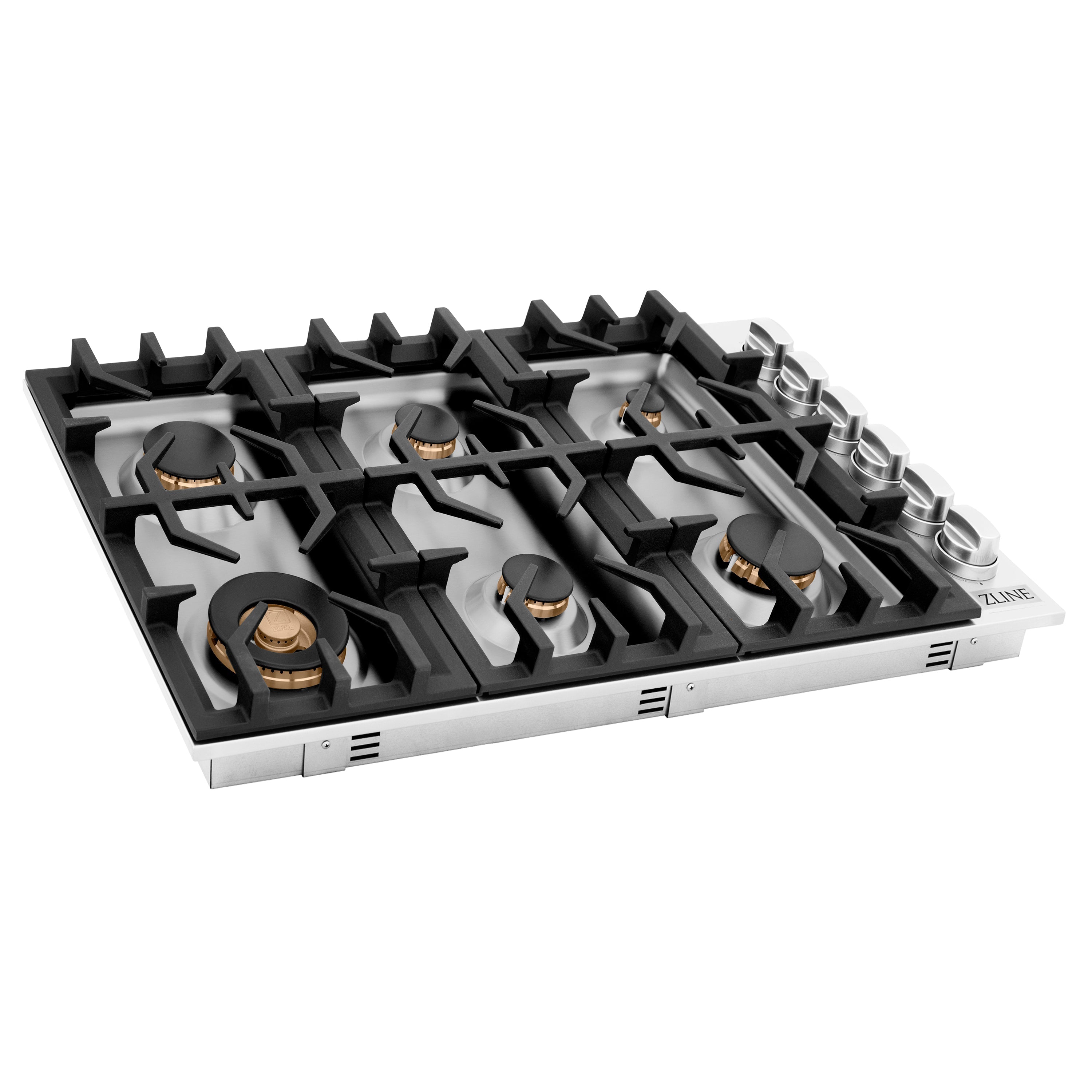 ZLINE 36" Gas Cooktop with 6 Gas Brass Burners, RC-BR-36