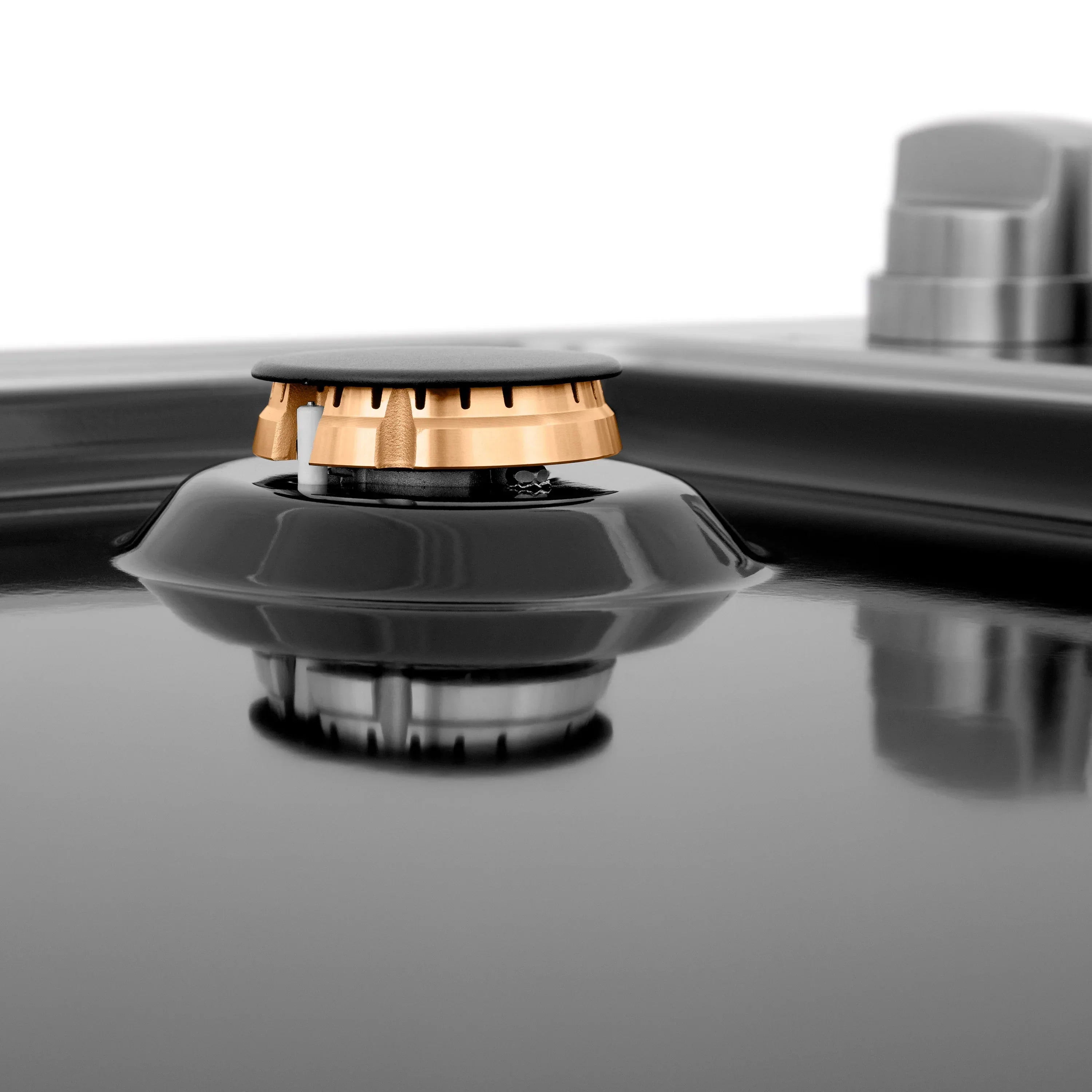 ZLINE 30" Gas Cooktop with 4 Gas Brass Burners and Black Porcelain Top, RC-BR-30-PBT