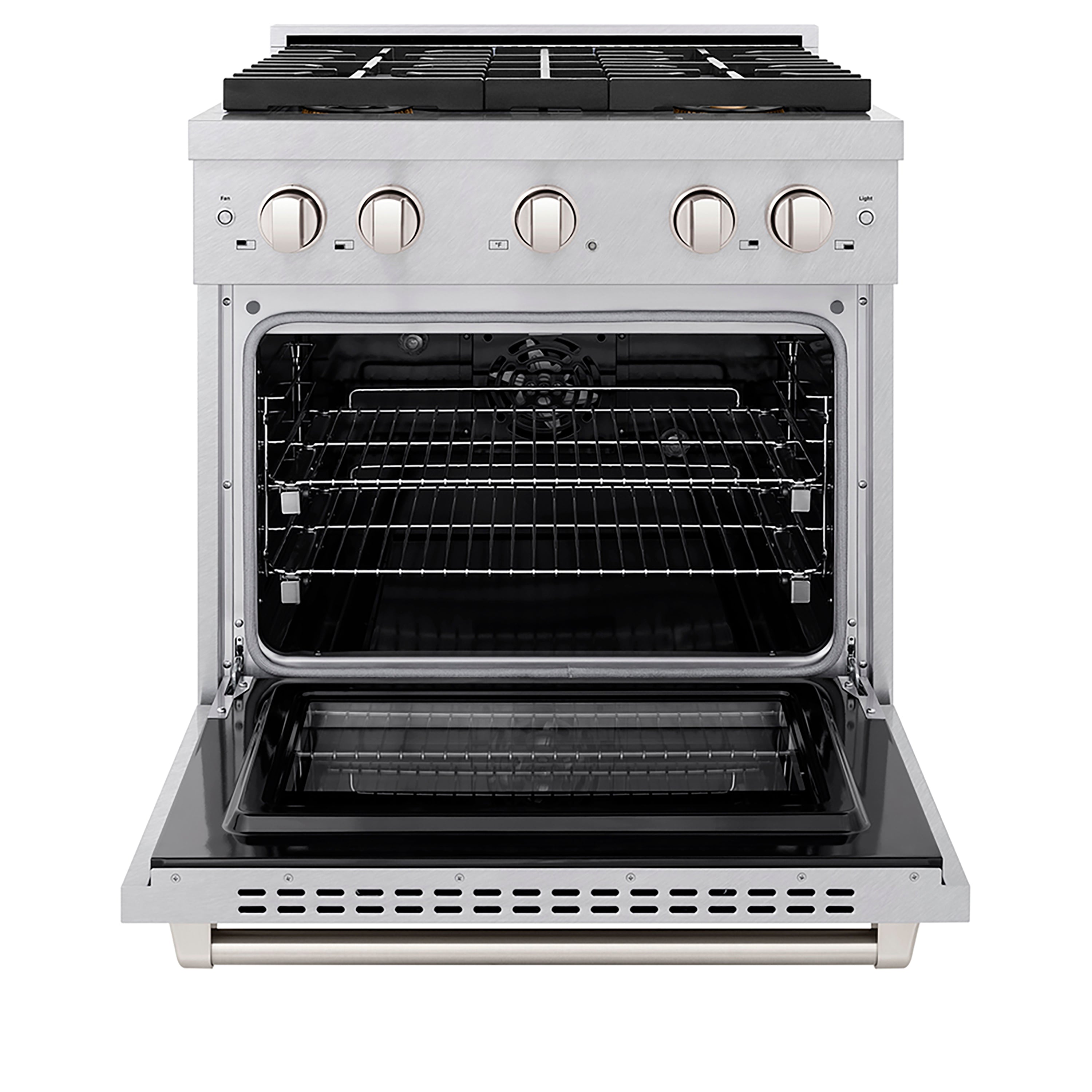 ZLINE 30 in. Dual Fuel Range 4.2 cu. ft. 4 Burner DuoPro™ Cooktop Electric Convection Oven Satin Stainless Steel (PSDRS-30)