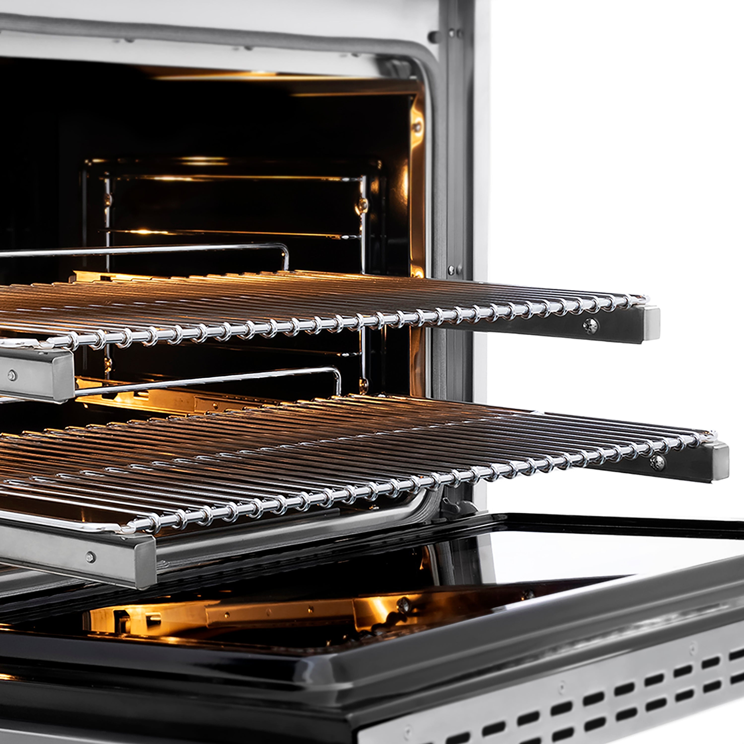 ZLINE 36 in. Dual Fuel Range 5.2 cu. ft. 6 Burner DuoPro™ Cooktop Electric Convection Oven Satin Stainless Steel (PSDRS-36)