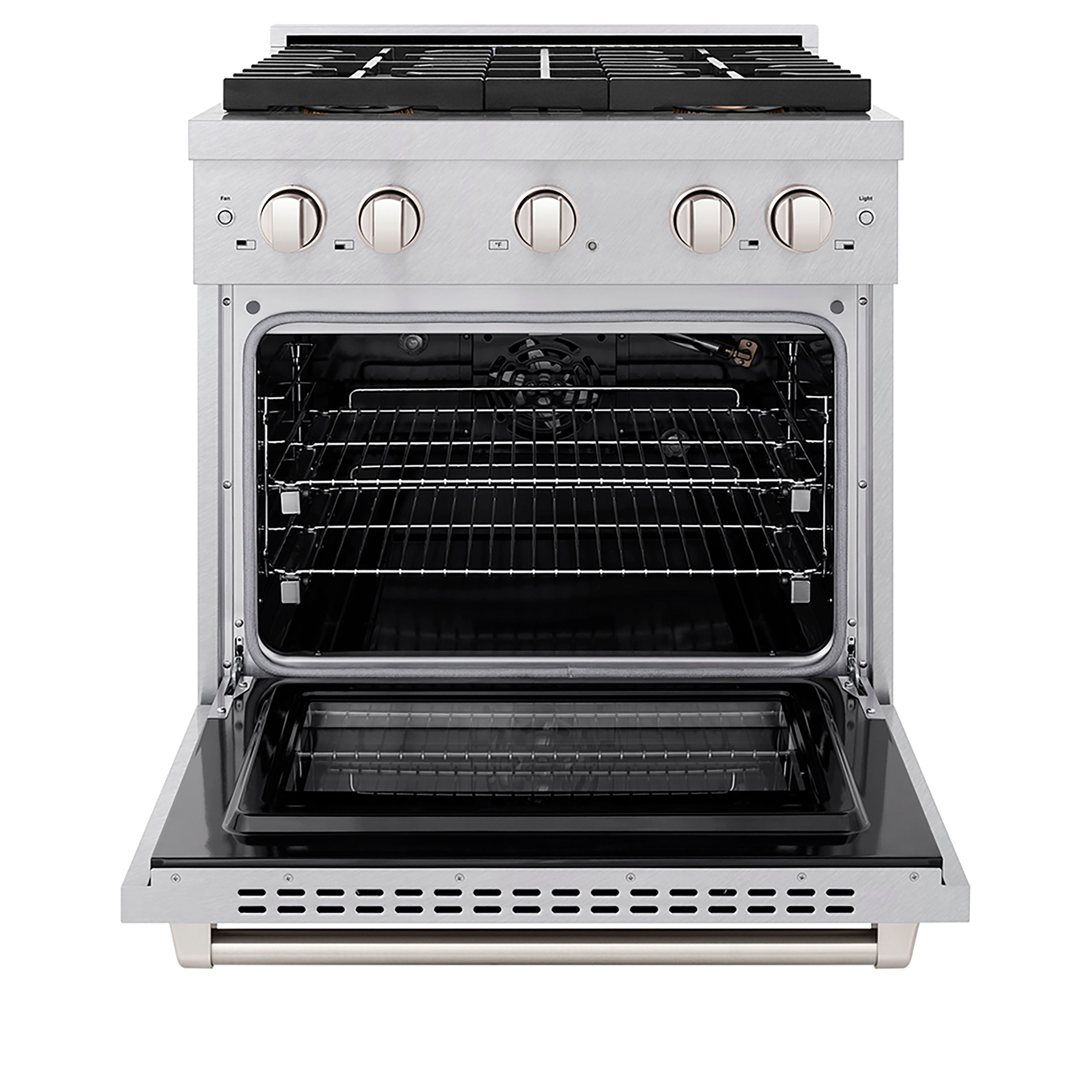 ZLINE 30 in. Gas Range 4.2 cu. ft. Convection Oven with 4 Burner DuoPro™ Cooktop – Satin Stainless Steel (PSGRS-30)