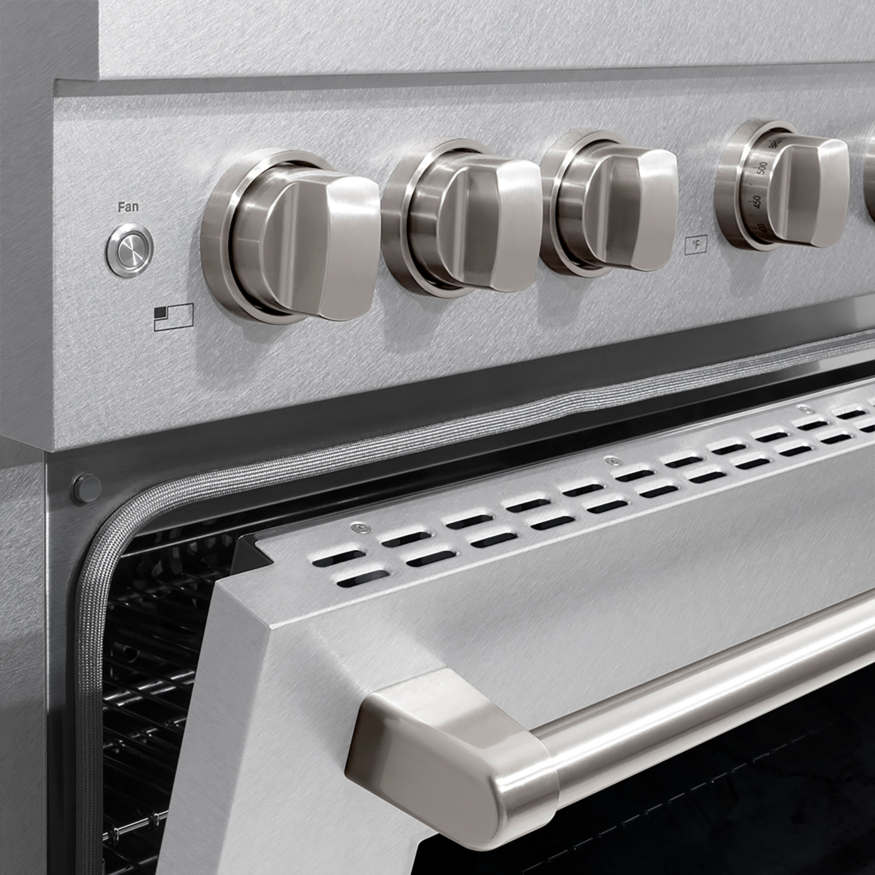 ZLINE 36 in. Gas Range 5.2 cu. ft. Capacity, 6 Burner DuoPro™ Cooktop, Convection Gas Oven, Satin Stainless Steel (PSGRS-36)
