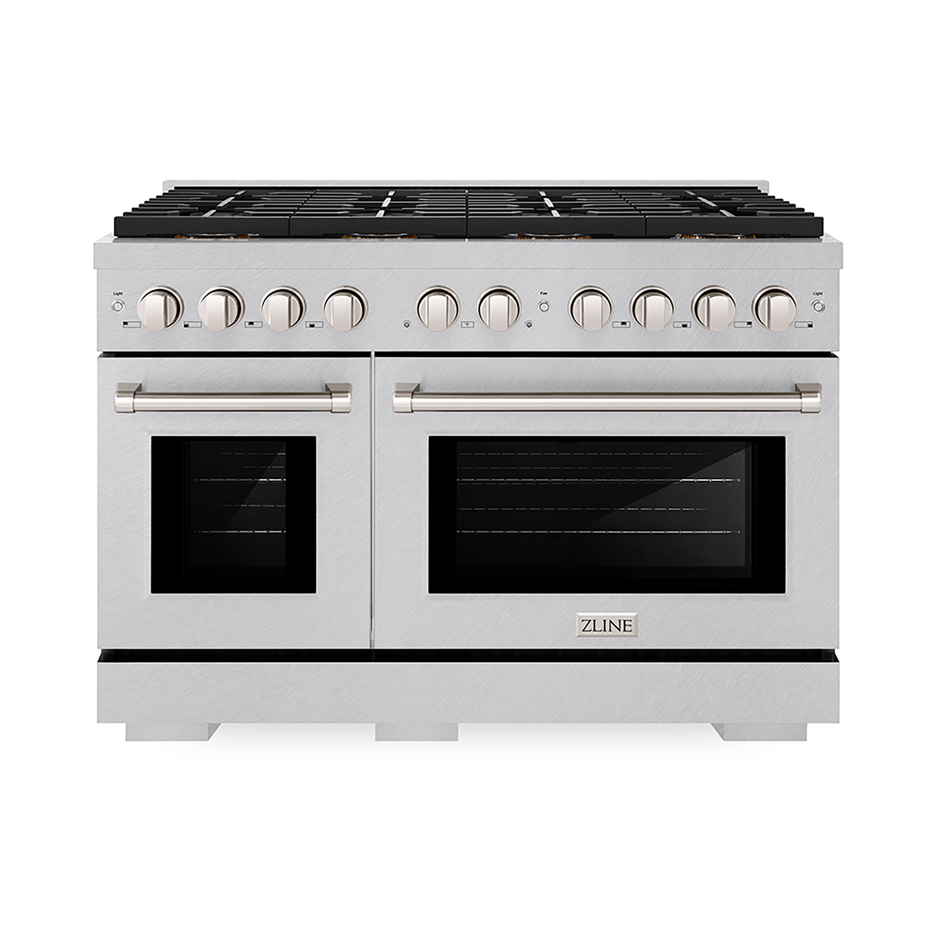 ZLINE 48 in. Gas Range 6.7 cu. ft. Dual Oven with 8 Burner DuoPro™ Cooktop, Satin Stainless Steel (PSGRS-48)