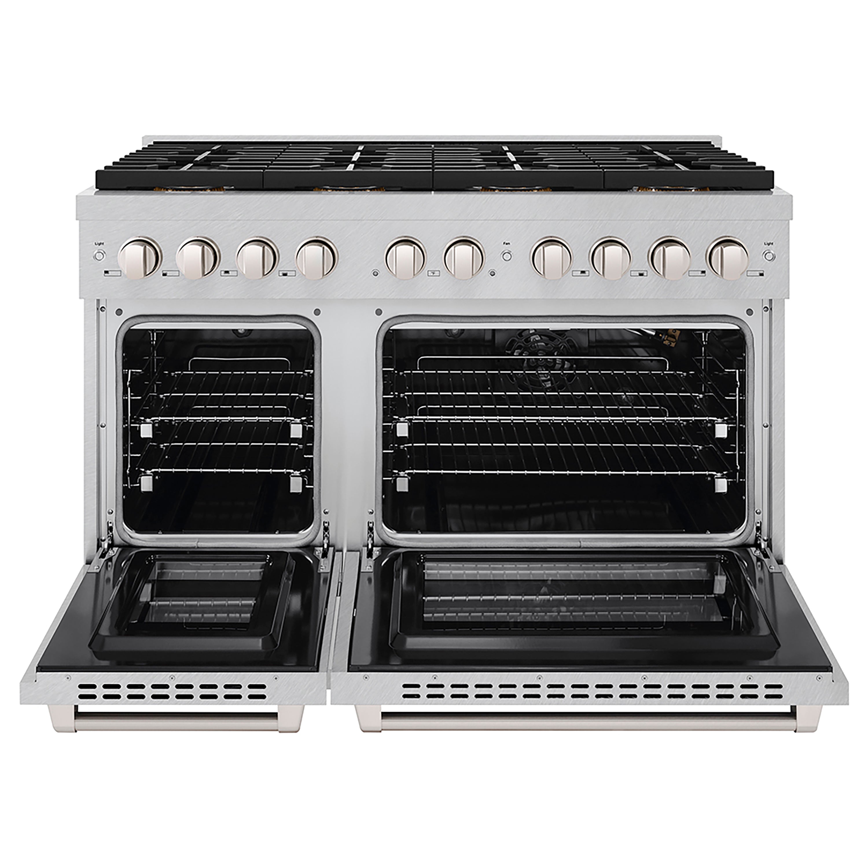 ZLINE 48 in. Gas Range 6.7 cu. ft. Dual Oven with 8 Burner DuoPro™ Cooktop, Satin Stainless Steel (PSGRS-48)