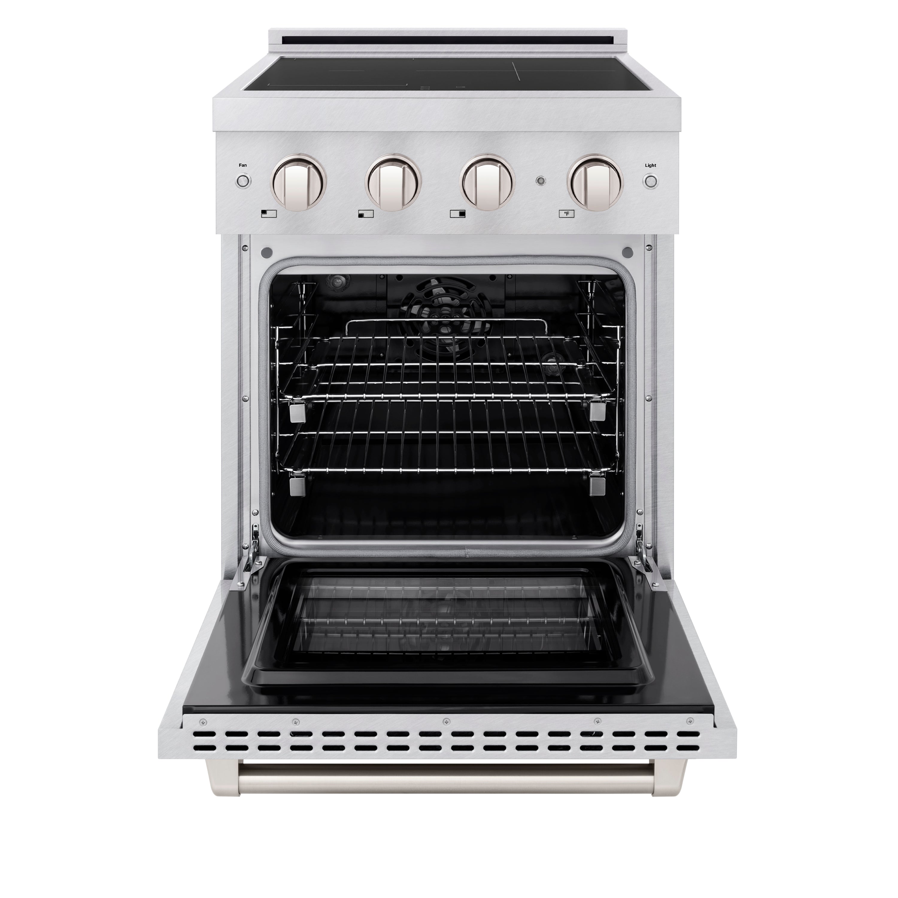 ZLINE 24 in. Induction Range 5.2 cu. ft. 3 Element Cooktop Electric Oven Satin Stainless Steel (SINRS-24)