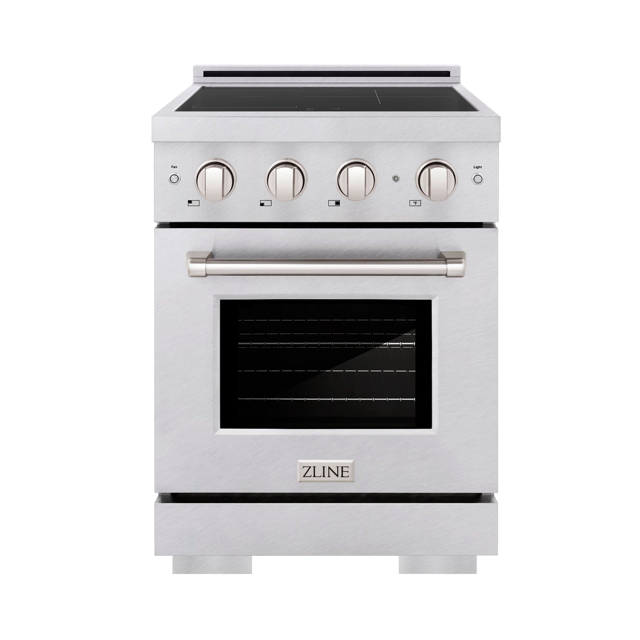 ZLINE 24 in. Induction Range 5.2 cu. ft. 3 Element Cooktop Electric Oven Satin Stainless Steel (SINRS-24)
