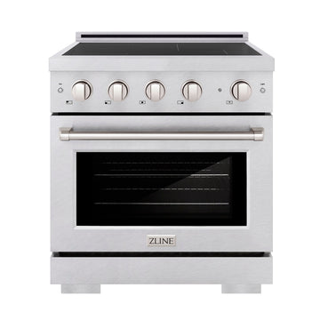 ZLINE 30 in Induction Range 4.2 cu. ft Electric Oven 4 Element Cooktop Satin Stainless Steel (SINRS-30)