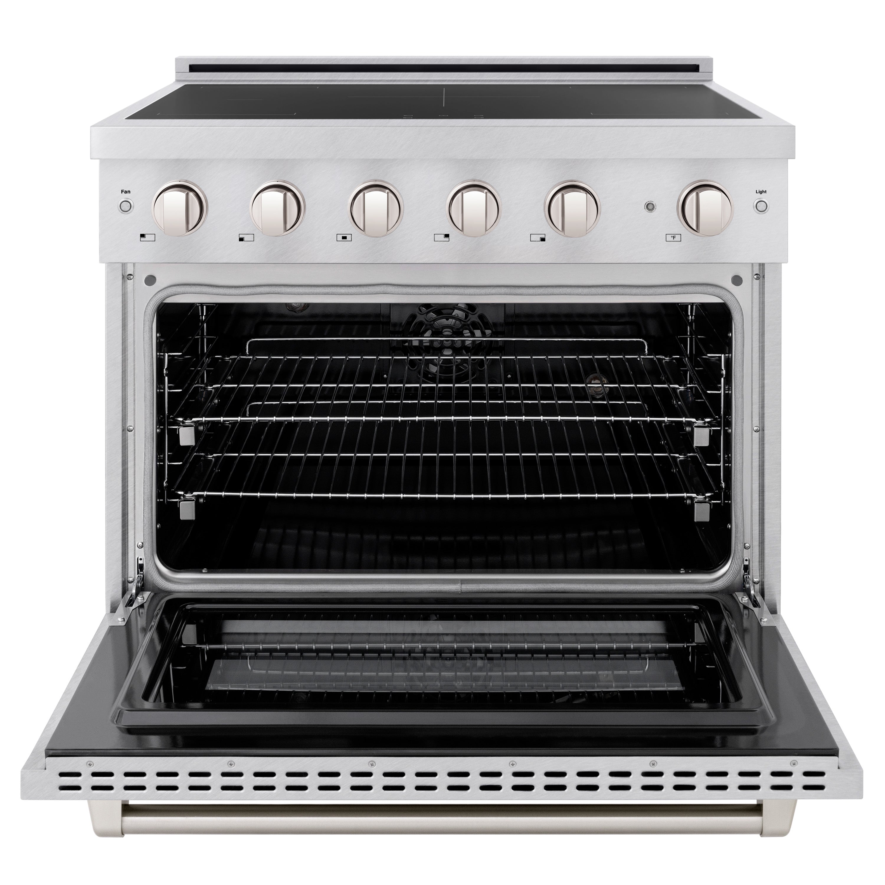 ZLINE 36 in. Induction Range 5.2 cu. ft. 5 Element Cooktop Electric Oven Satin Stainless Steel (SINRS-36)