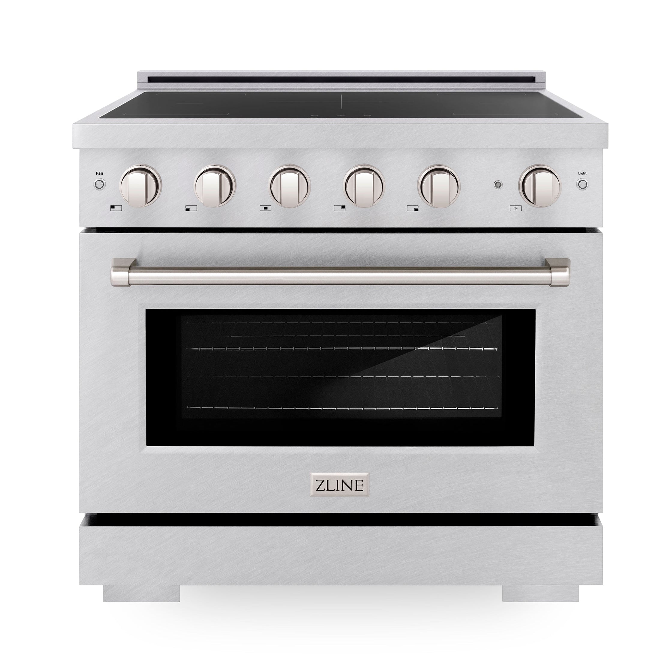 ZLINE 36 in. Induction Range 5.2 cu. ft. 5 Element Cooktop Electric Oven Satin Stainless Steel (SINRS-36)