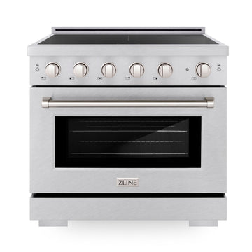 ZLINE 36 in. Induction Range 5.2 cu. ft. 5 Element Cooktop Electric Oven Satin Stainless Steel (SINRS-36)