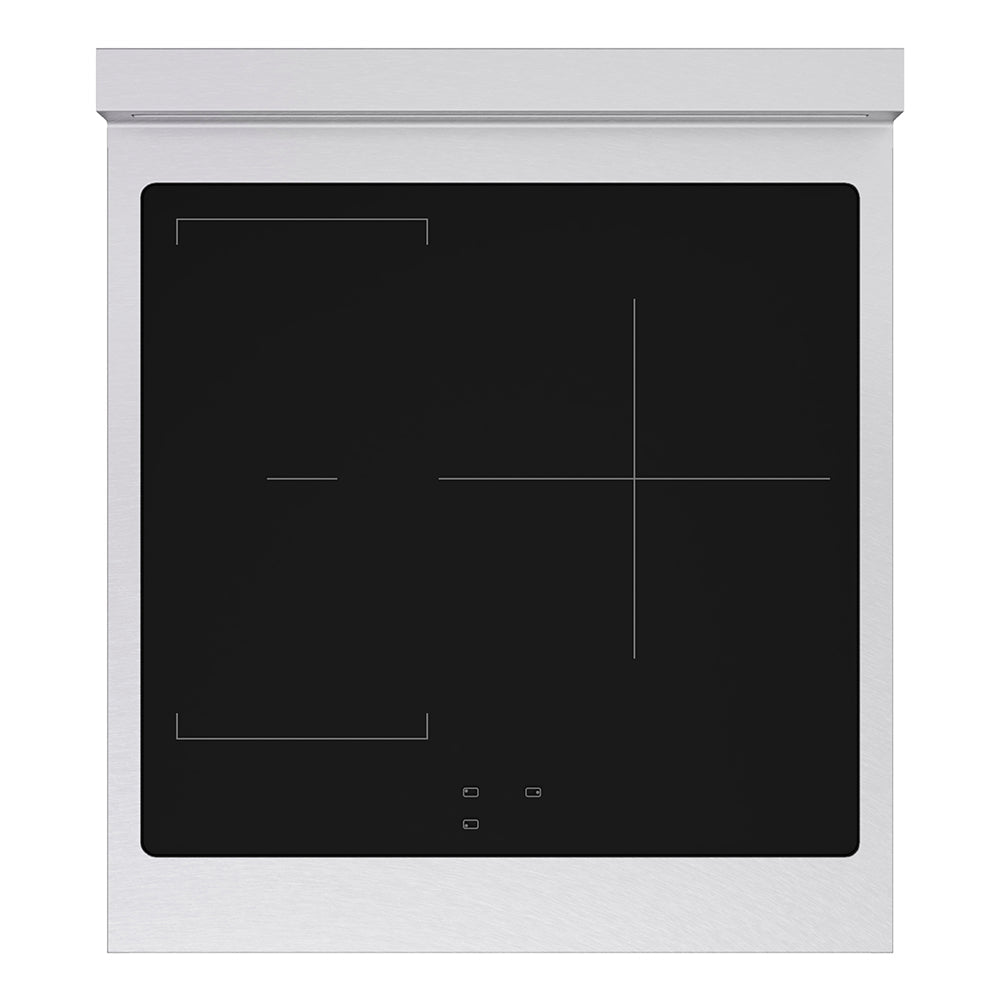 ZLINE 24 in. Induction Range 3.2 cu. ft. Paramount Series 3 Element Cooktop Electric Convection Oven Satin Stainless Steel Champagne Bronze Accents (SINRSZ-24-CB)