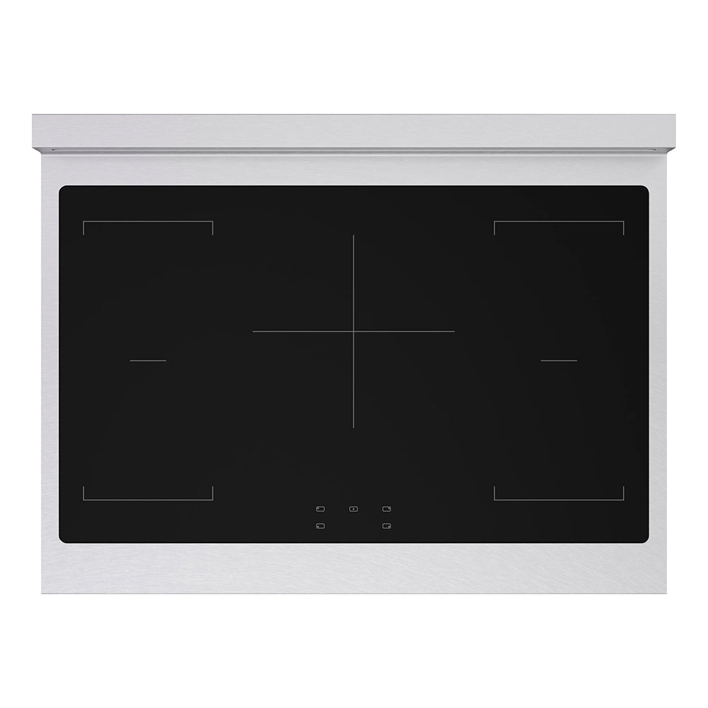 ZLINE 36 in. Induction Range 5.2 cu. ft. 5 Element Cooktop Electric Convection Oven Satin Stainless Steel Black Matte Door Champagne Bronze Accents (SINRSZ-BLM36-CB)