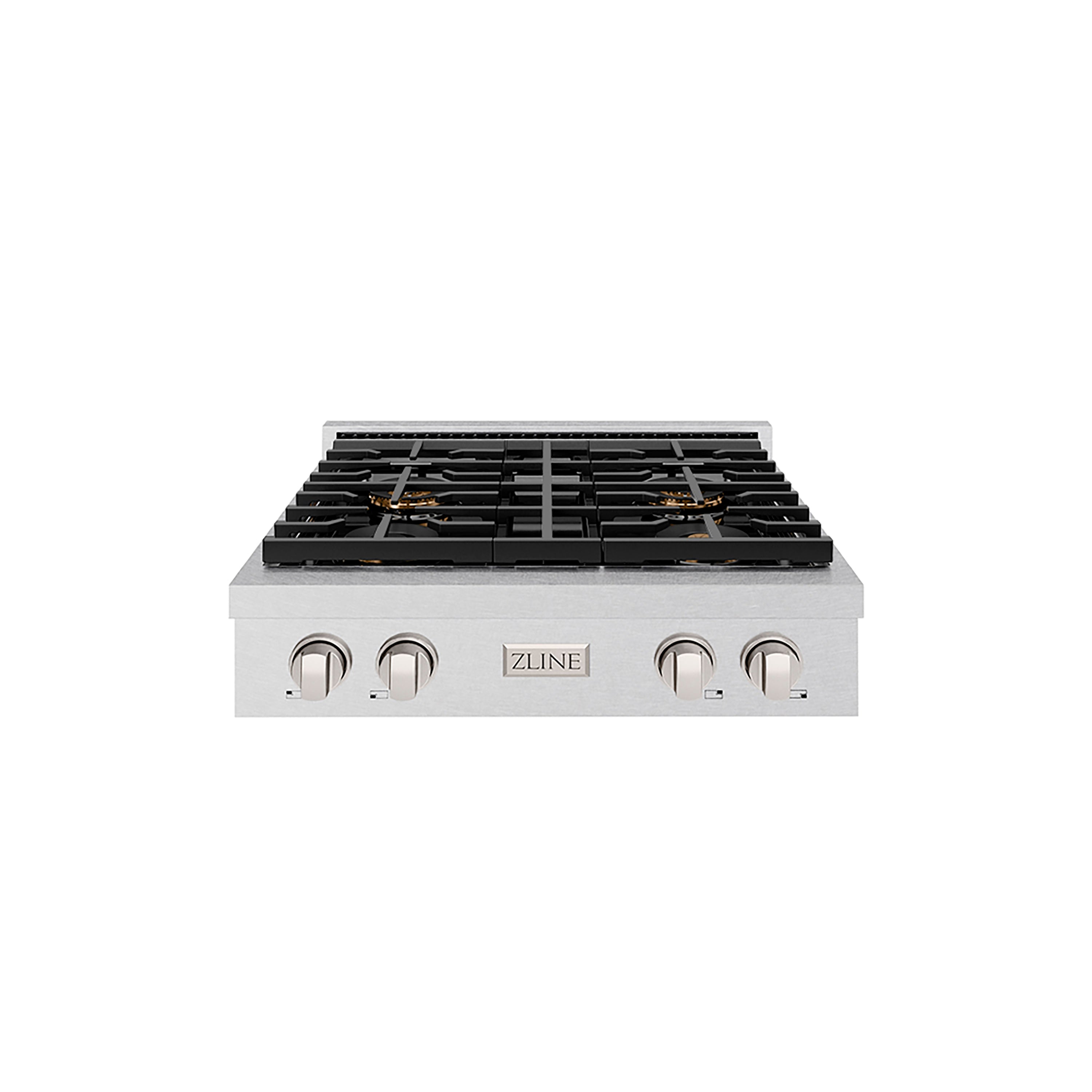 ZLINE 30" Paramount Gas Rangetop with 4 Burner DuoPro™ Cooktop in Satin Stainless Steel, PSRTS-30