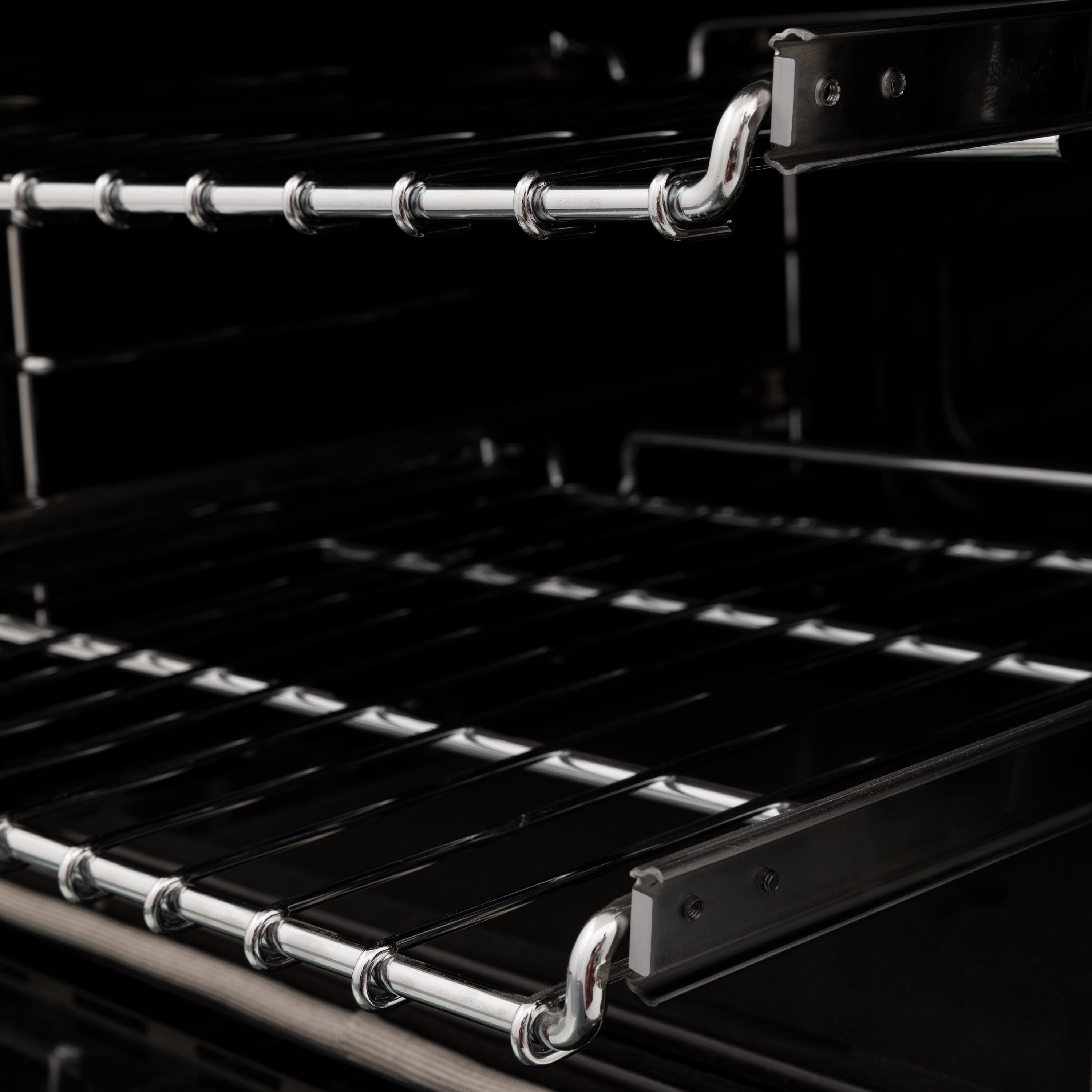 ZLINE 36" Dual Fuel Range with Gas Burners and Electric Oven, Stainless Steel with Black Matte Door (RA-BLM-36)