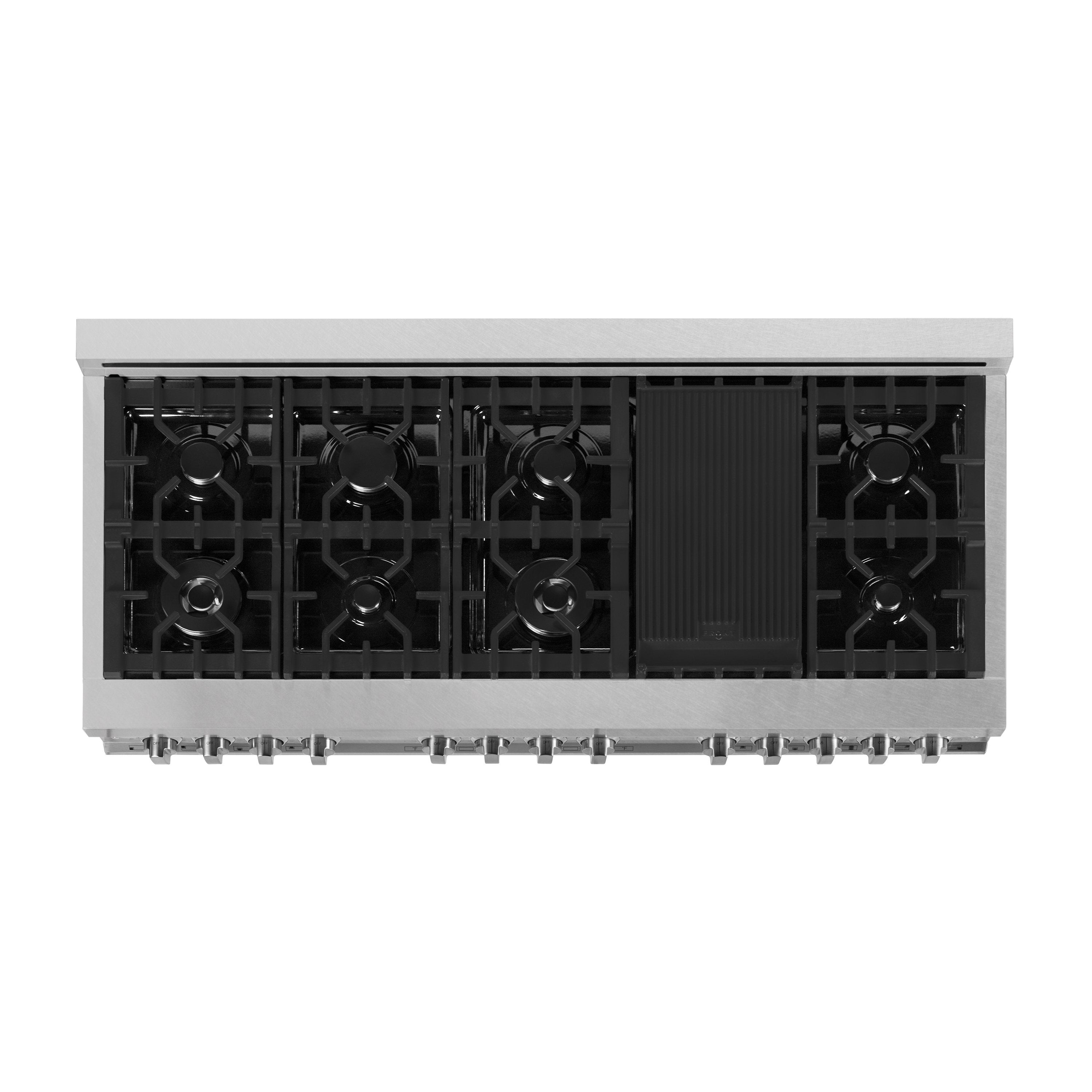 ZLINE 60 in. 7.4 cu. ft. Legacy Dual Fuel Range with 9 Gas Burners and Double Electric Convection Ovens in Satin Stainless Steel (RAS-SN-60)