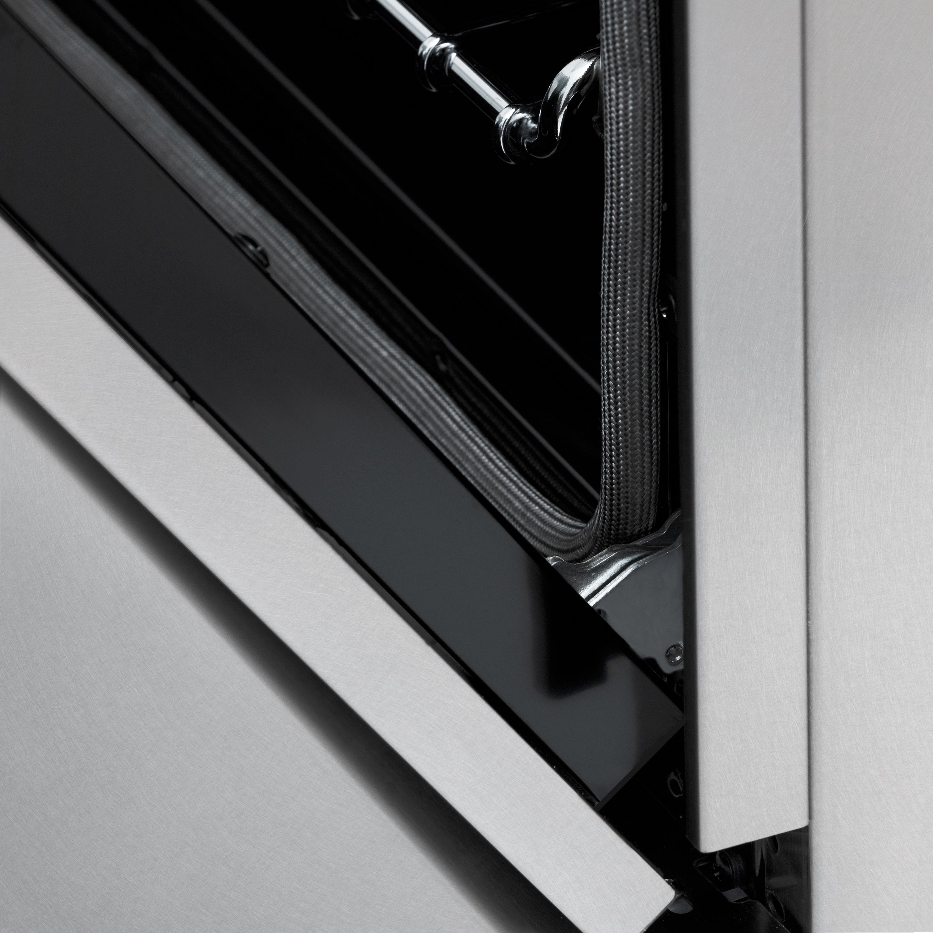 ZLINE Autograph 36 in. 4.6 cu. ft. Legacy Dual Fuel Range with 6 Gas Burners and Electric Convection Oven in Satin Stainless Steel with Polished Gold Accents (RASZ-SN-36-G)