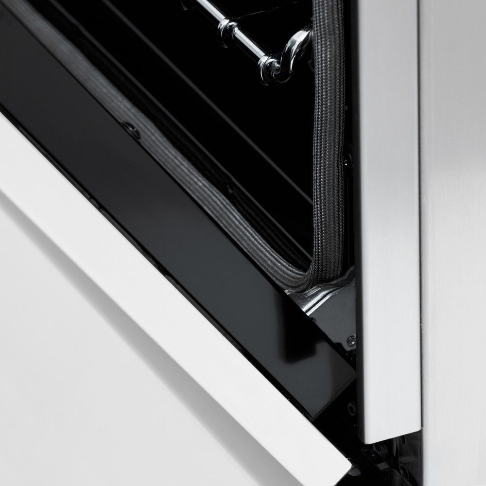 ZLINE Autograph Edition 60 in. Dual Fuel Range 7.4 cu. ft. Gas Cooktop & Electric Convection Oven with White Matte Door and Champagne Bronze Accents (RAZ-WM-60-CB)