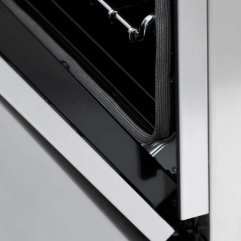 ZLINE Autograph Edition 60-Inch Dual Fuel Range with 7.4 cu. ft. Electric Convection Oven, Stainless Steel with Black Matte Accents (Model RAZ-60-MB)