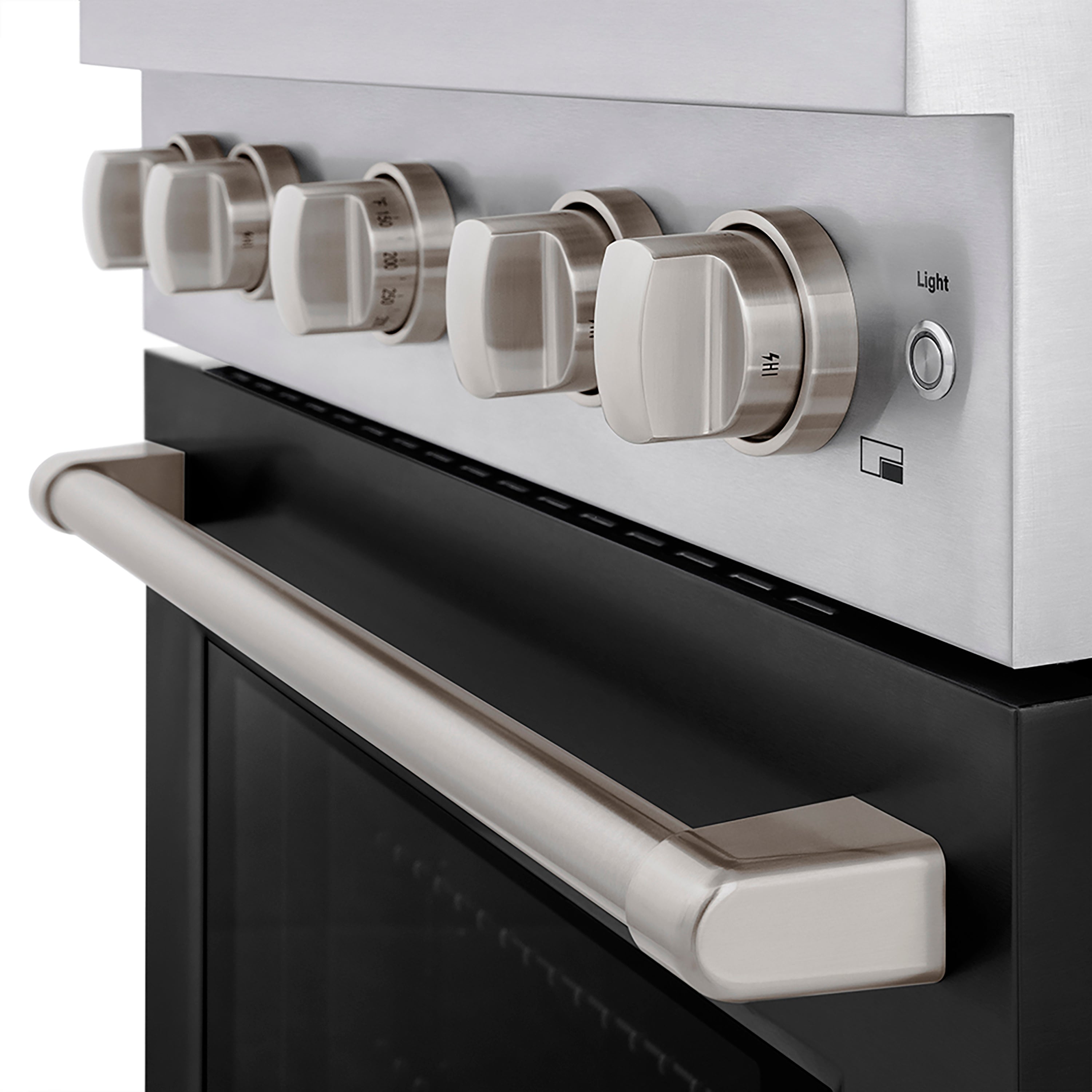 ZLINE 30 in. Dual Fuel Range 4.2 cu. ft. with 4 Burner DuoPro™ Cooktop, Electric Convection Oven & Black Matte Door (PSDR-BLM-30)