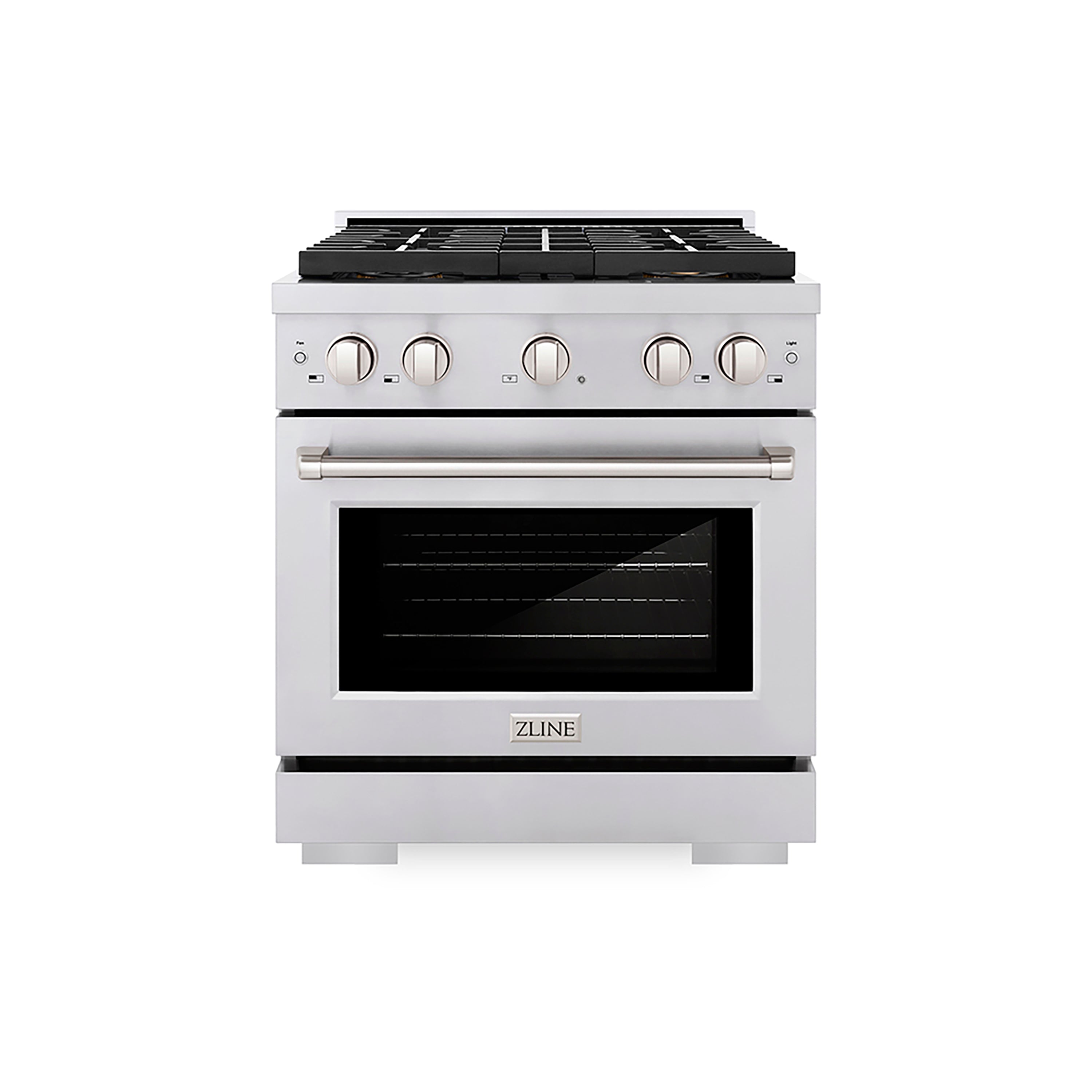 ZLINE 30 in. Dual Fuel Range 4.2 cu. ft. with 4 Burner DuoPro™ Cooktop & Electric Convection Oven, Stainless Steel (PSDR30)
