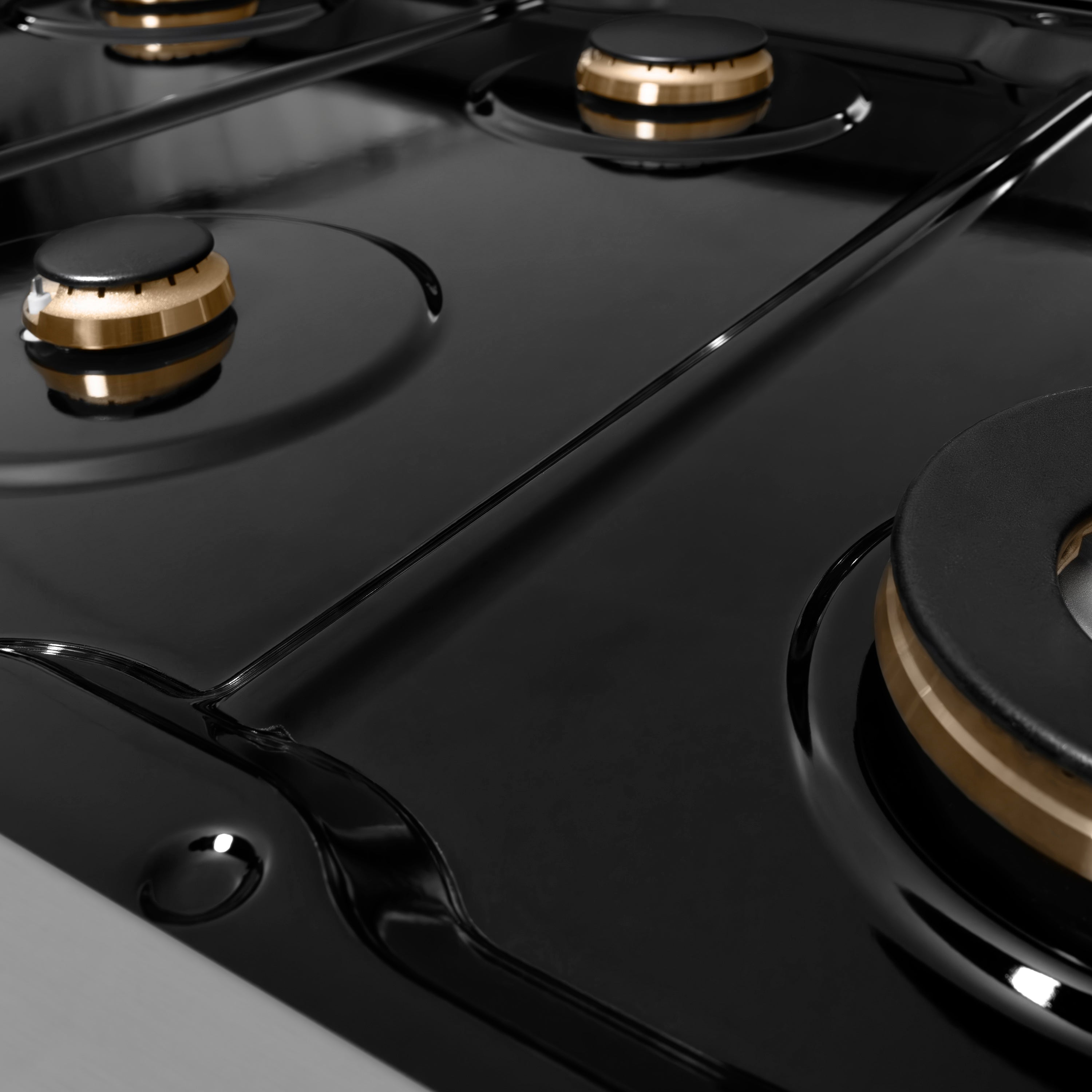 ZLINE 48 in. Dual Fuel Range – 6.7 cu. ft. Double Oven, 8 Burner Gas Cooktop, Stainless Steel with Polished Gold Helix Handles (SDRZ-48-KG)