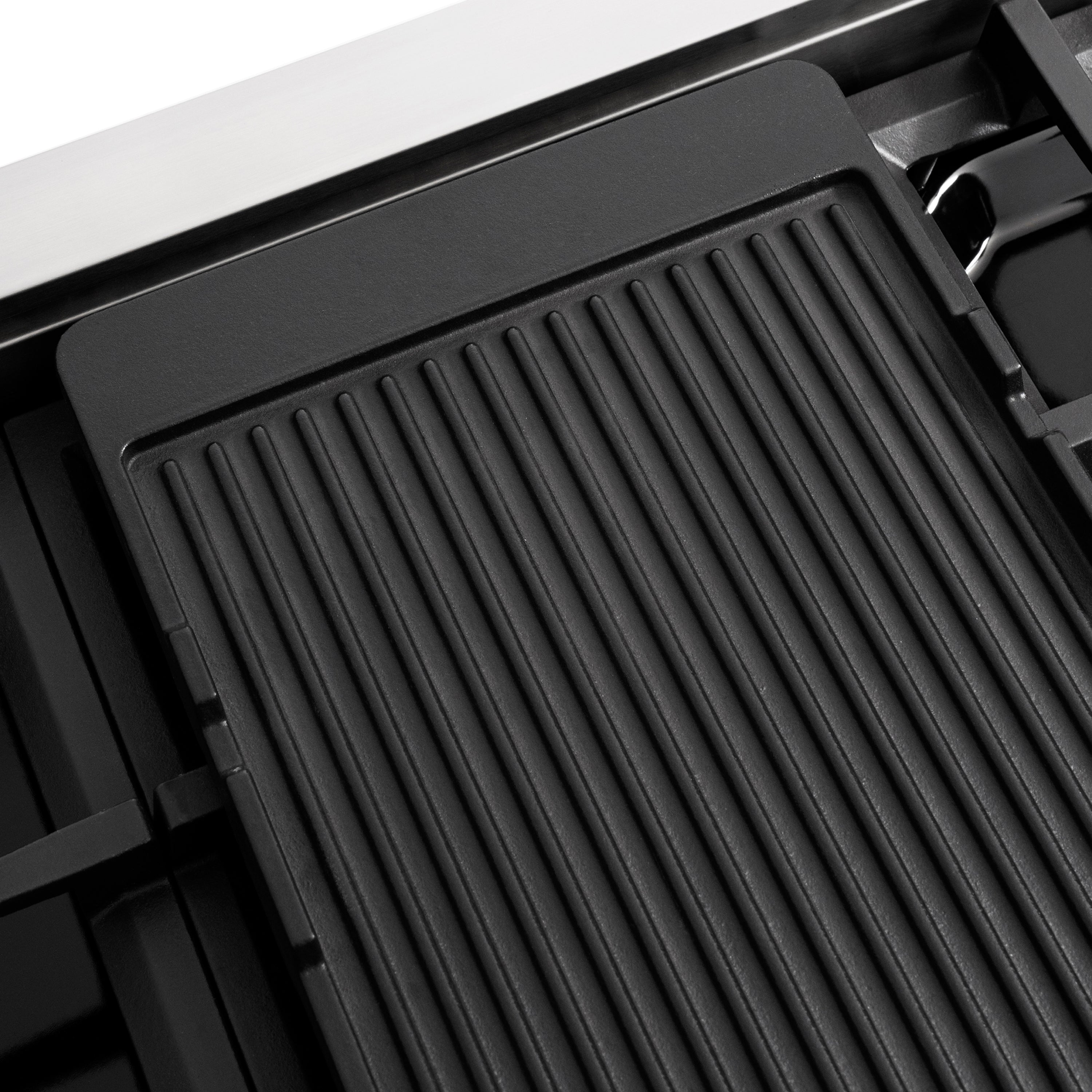 ZLINE 48 in. Dual Fuel Range 6.7 cu. ft. 8 Burner DuoPro™ Cooktop Dual Ovens Stainless Steel Polished Gold Helix Handles (PSDRZ-48-KG)