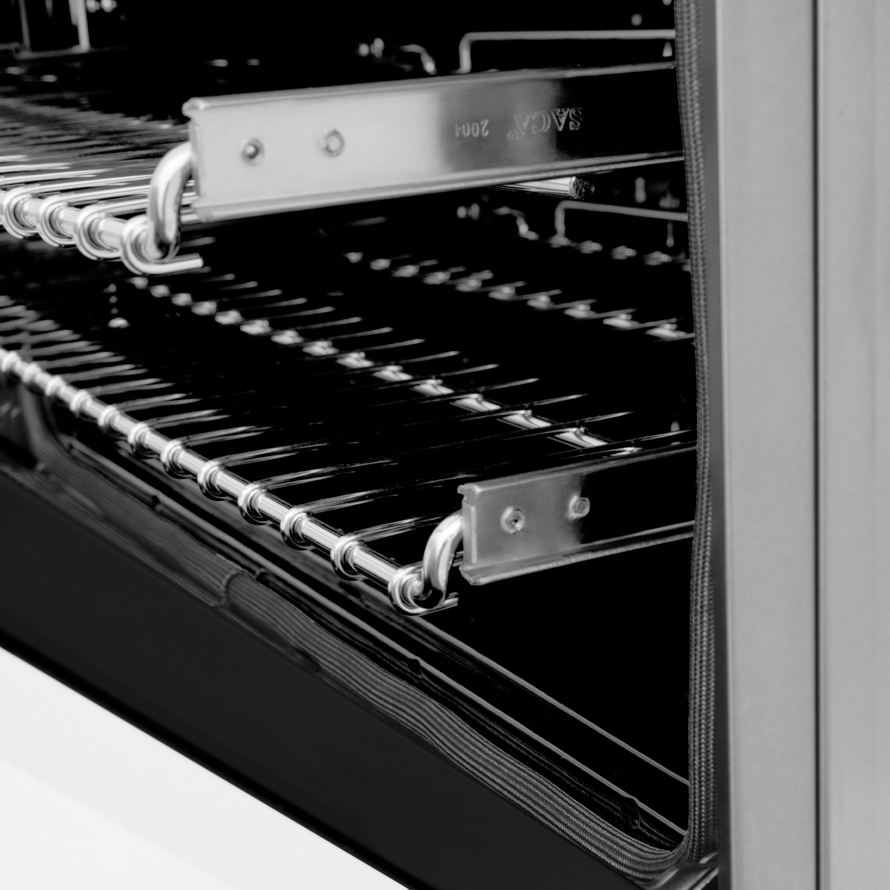ZLINE 36-Inch Dual Fuel Professional Range with 6 Gas Burners, Electric Convection Oven, White Matte Door, Stainless Steel, Model RA-WM-36