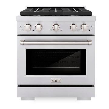 ZLINE 30-Inch Paramount Dual Fuel Range with 4 Gas Burners and 4.2 cu. ft. Electric Convection Oven, Stainless Steel, MODEL SDR30