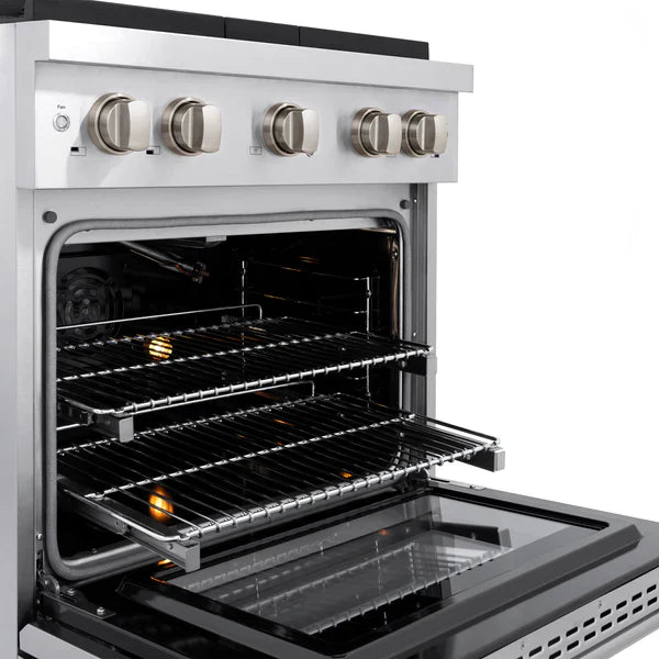 ZLINE Paramount 30 in. Gas Range with Convection Oven and 4 Brass Burners in Stainless Steel (SGR-BR-30)